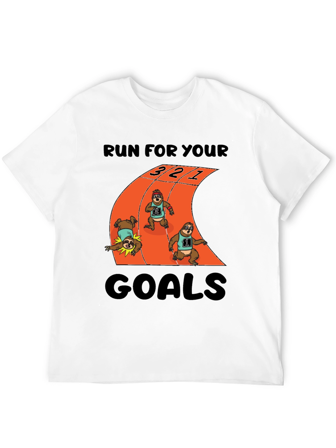 Sloth Runner T-Shirt - Achieve Your Goals!