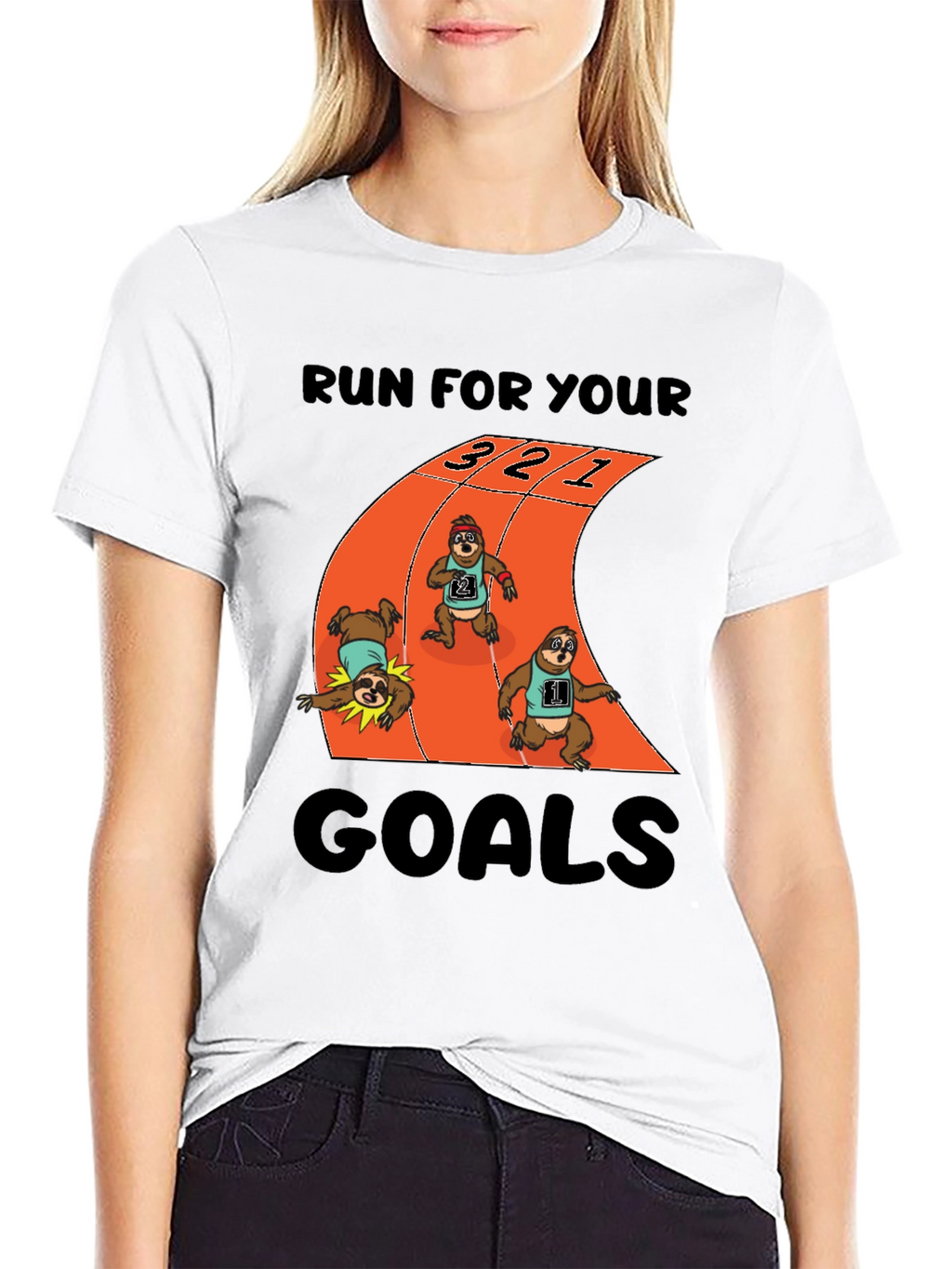 Sloth Runner T-Shirt - Achieve Your Goals!