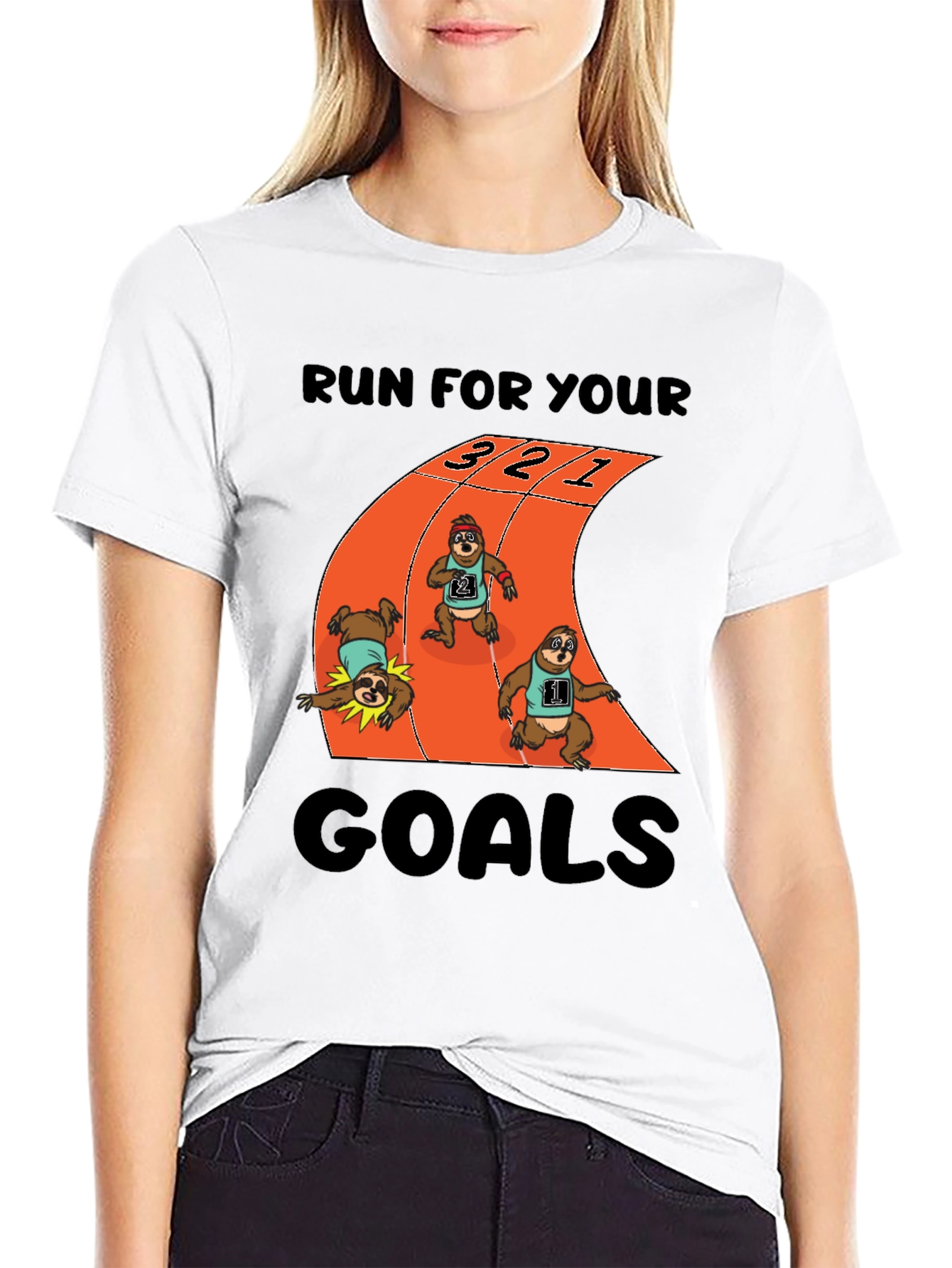 Sloth Runner T-Shirt - Achieve Your Goals!