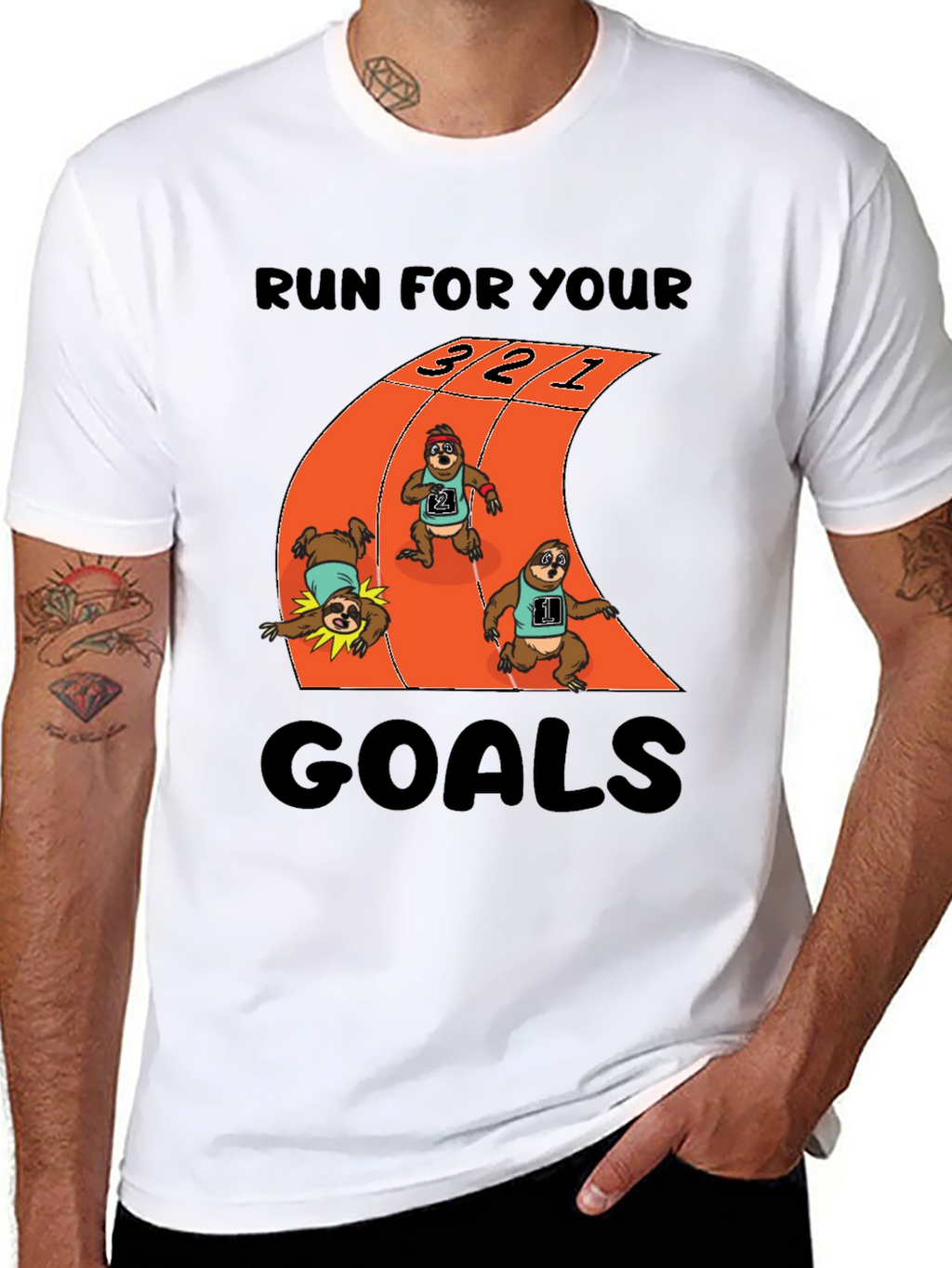 Sloth Runner T-Shirt - Achieve Your Goals!