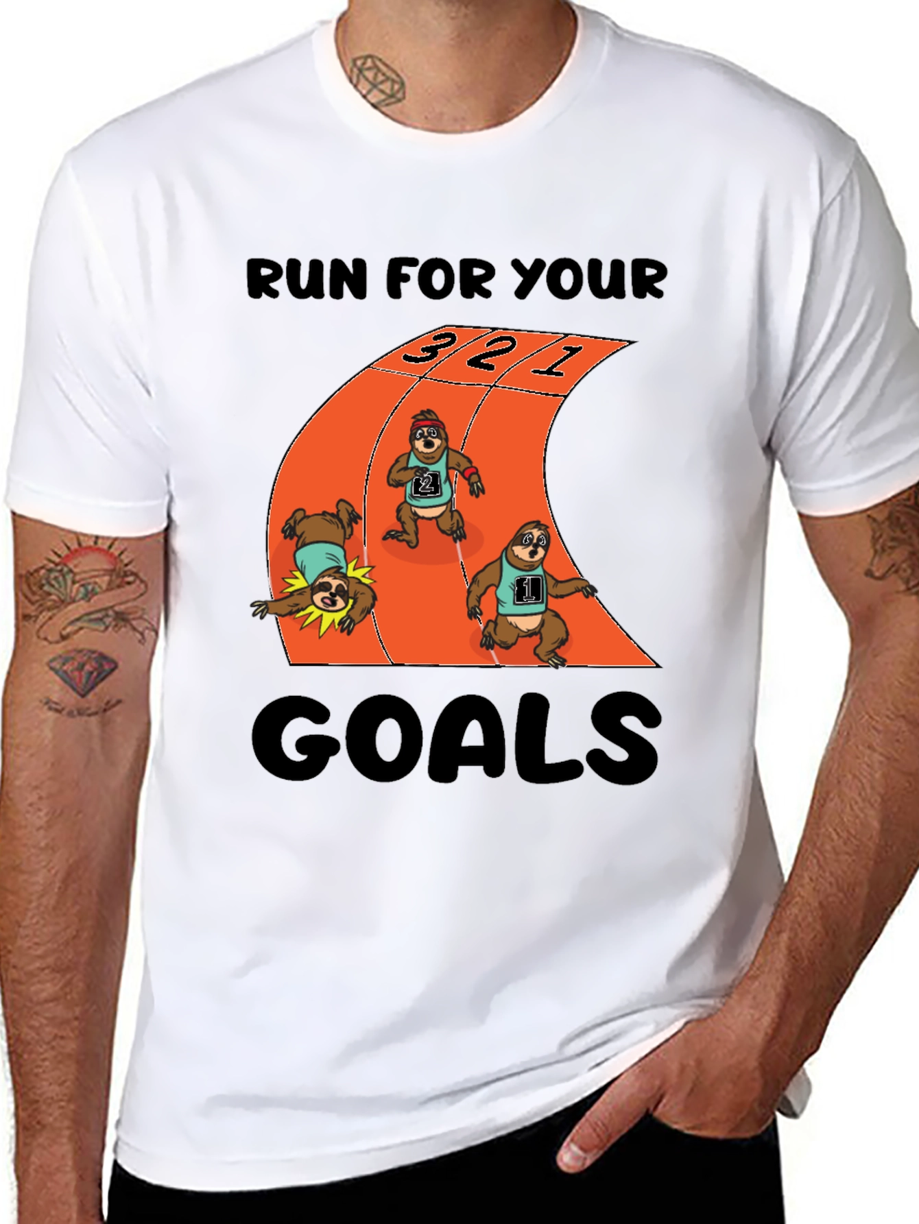 Sloth Runner T-Shirt - Achieve Your Goals!