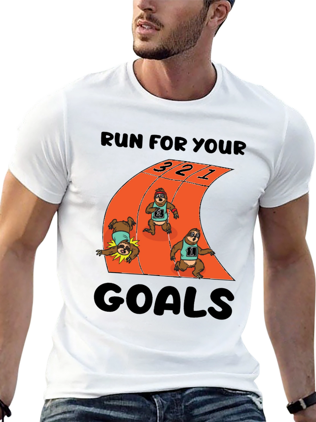 Sloth Runner T-Shirt - Achieve Your Goals!