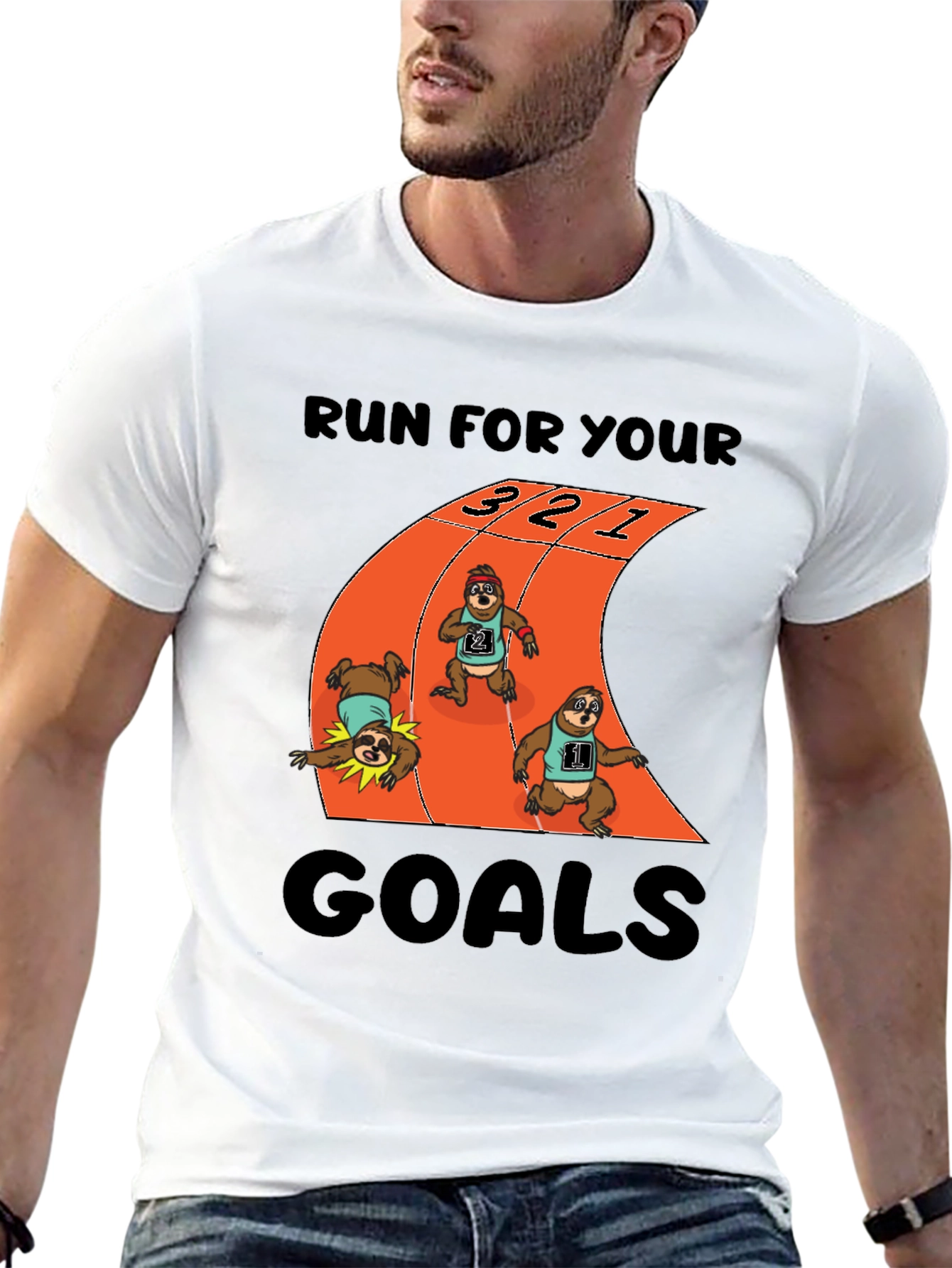 Sloth Runner T-Shirt - Achieve Your Goals!