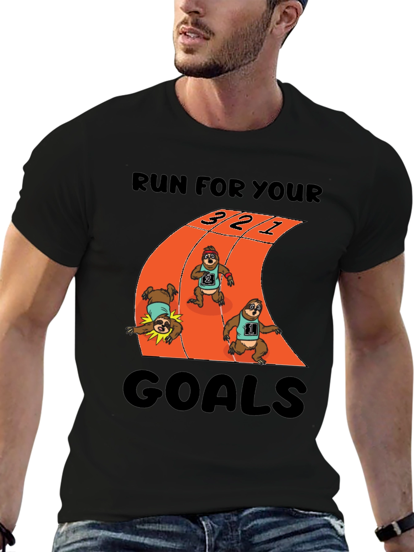 Sloth Runner T-Shirt - Achieve Your Goals!