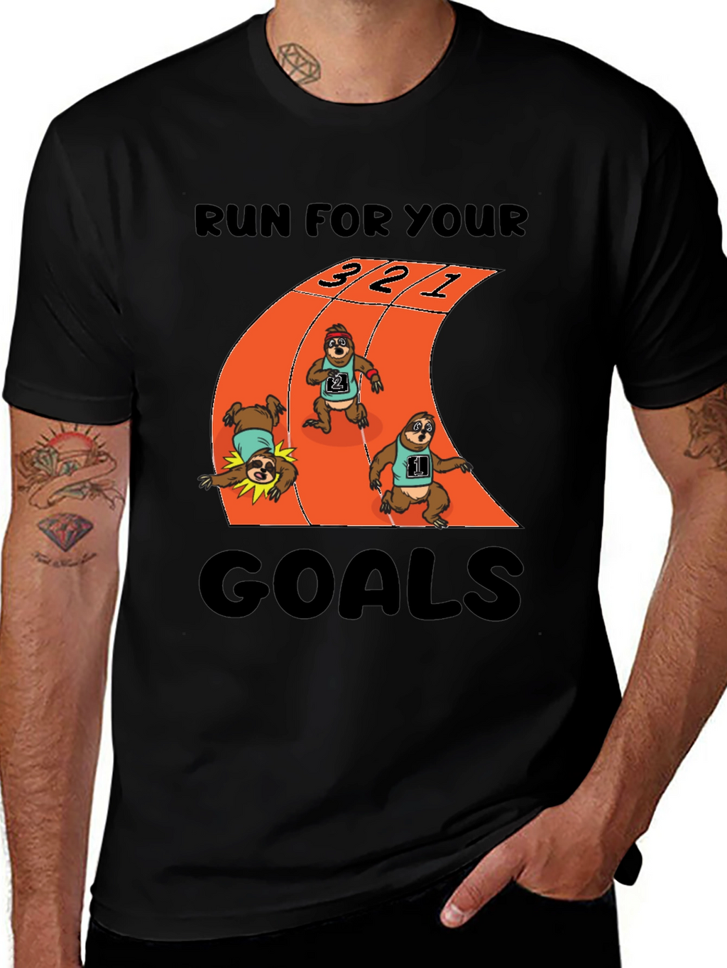 Sloth Runner T-Shirt - Achieve Your Goals!