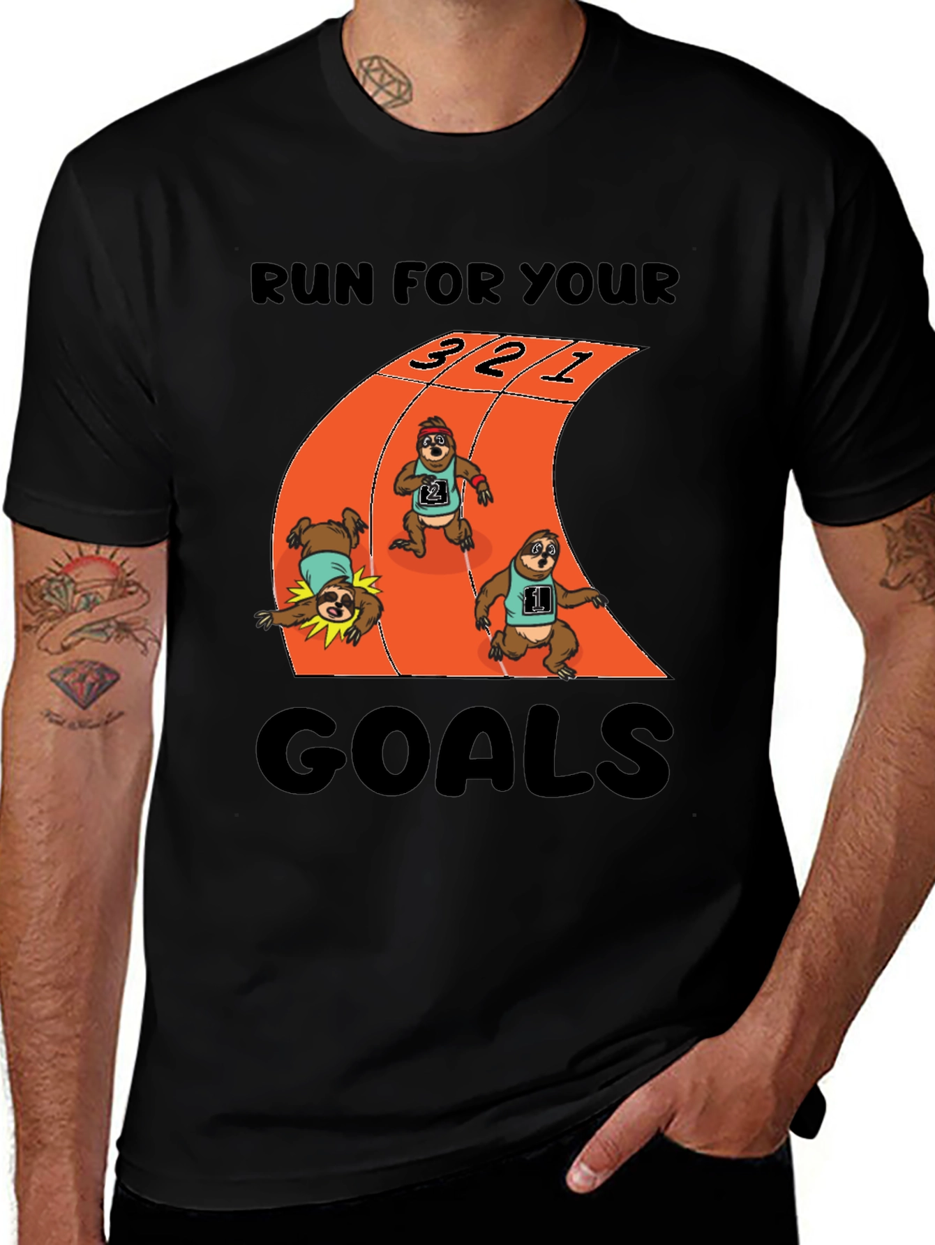 Sloth Runner T-Shirt - Achieve Your Goals!