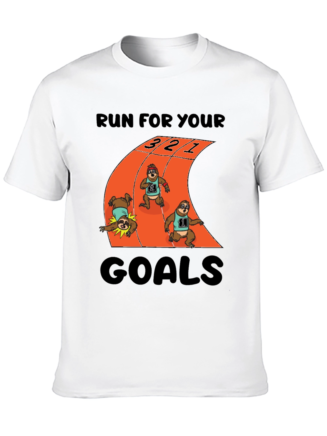 Sloth Runner T-Shirt - Achieve Your Goals!