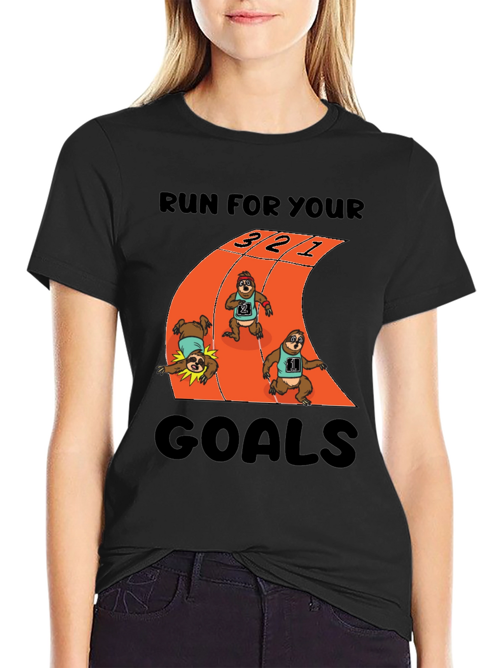 Sloth Runner T-Shirt - Achieve Your Goals!