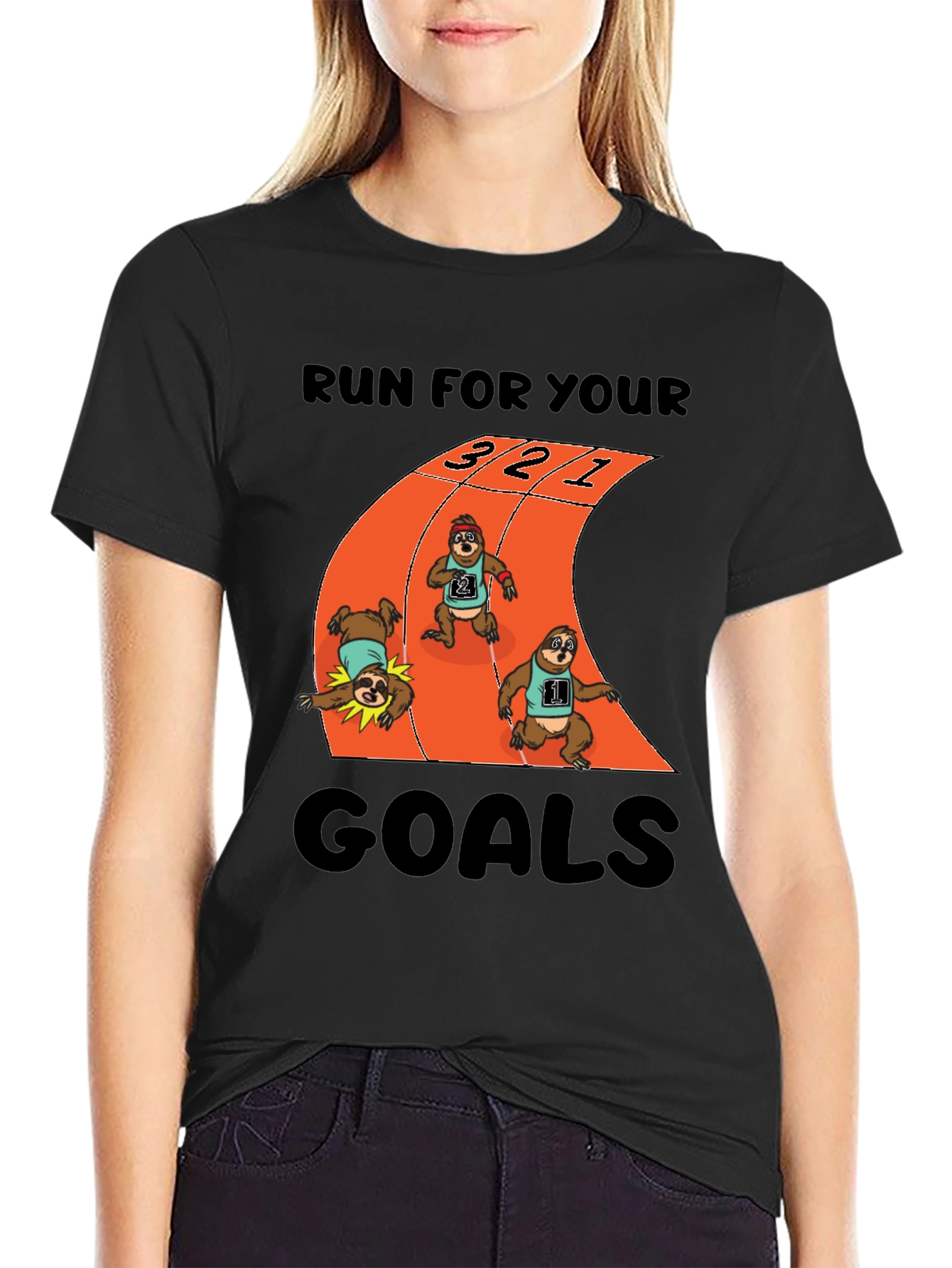 Sloth Runner T-Shirt - Achieve Your Goals!