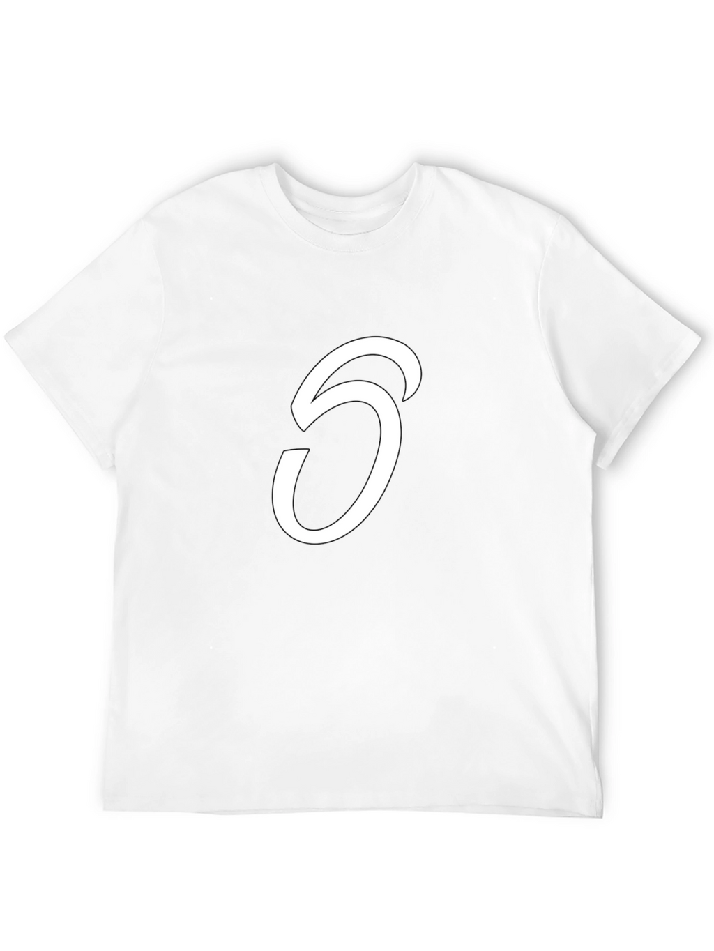 Black T-Shirt with Number 6 Design