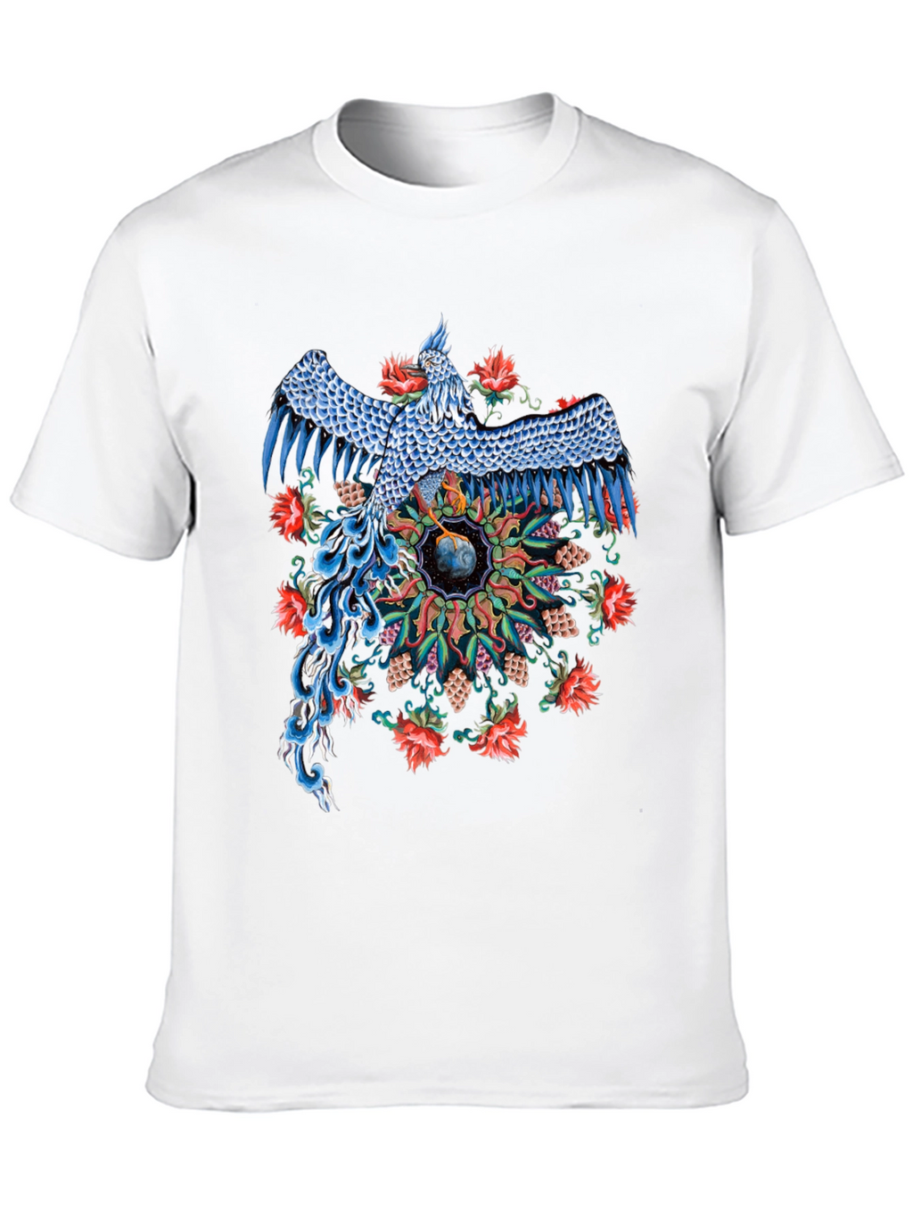 Phoenix Graphic Print Black T-Shirt