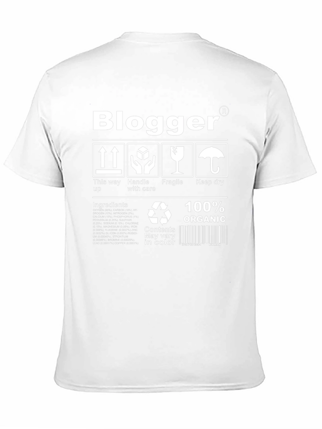 Blogger 100% Organic T-Shirt