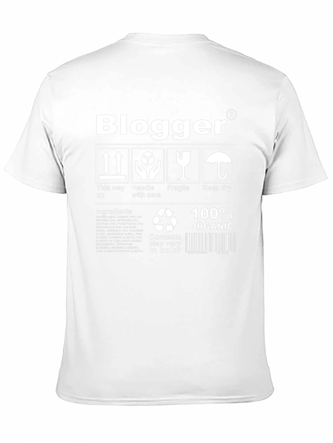 Blogger 100% Organic T-Shirt