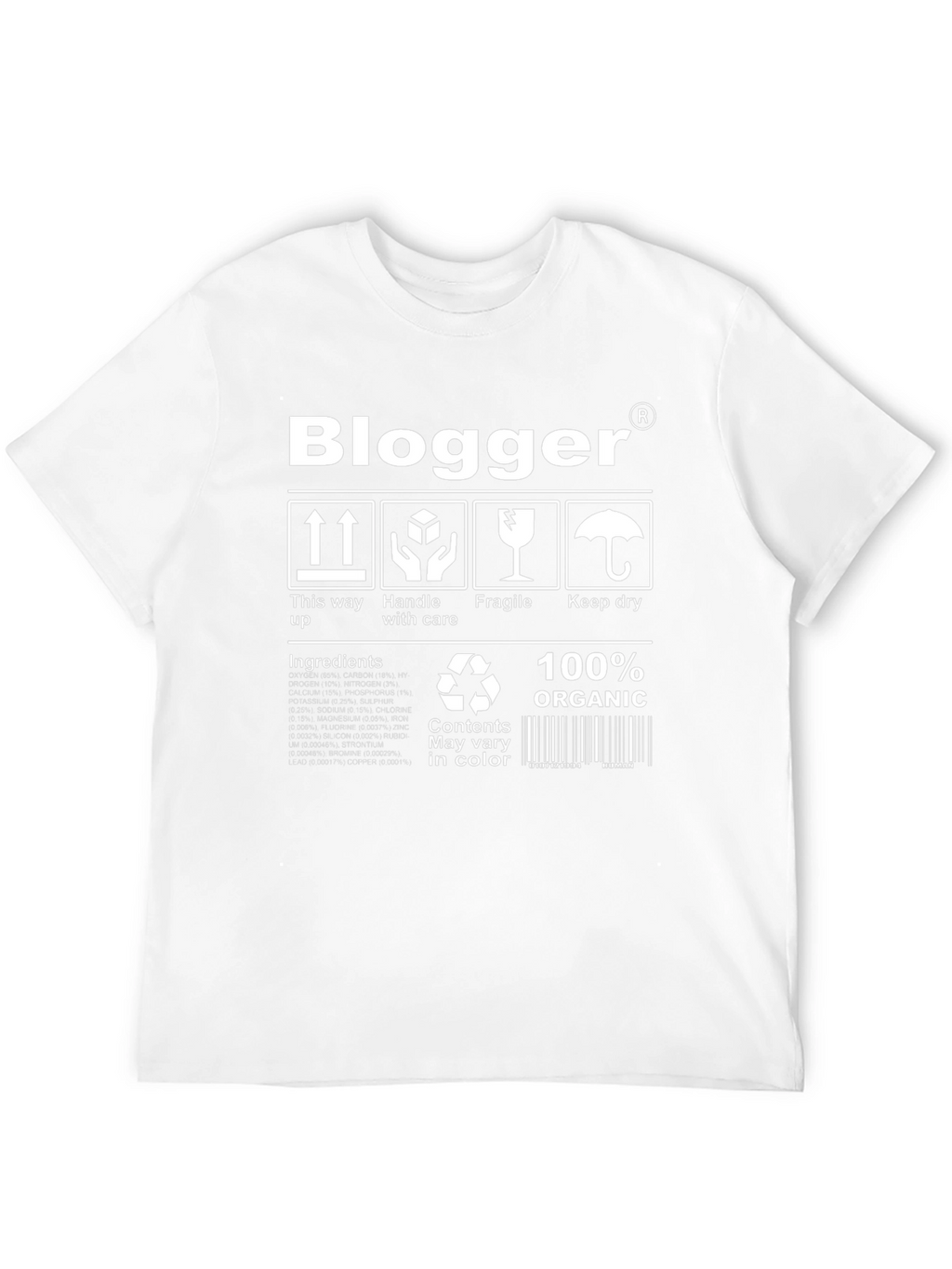 Blogger 100% Organic T-Shirt