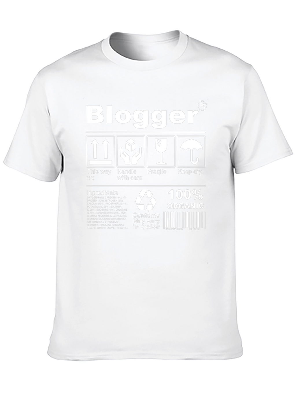 Blogger 100% Organic T-Shirt
