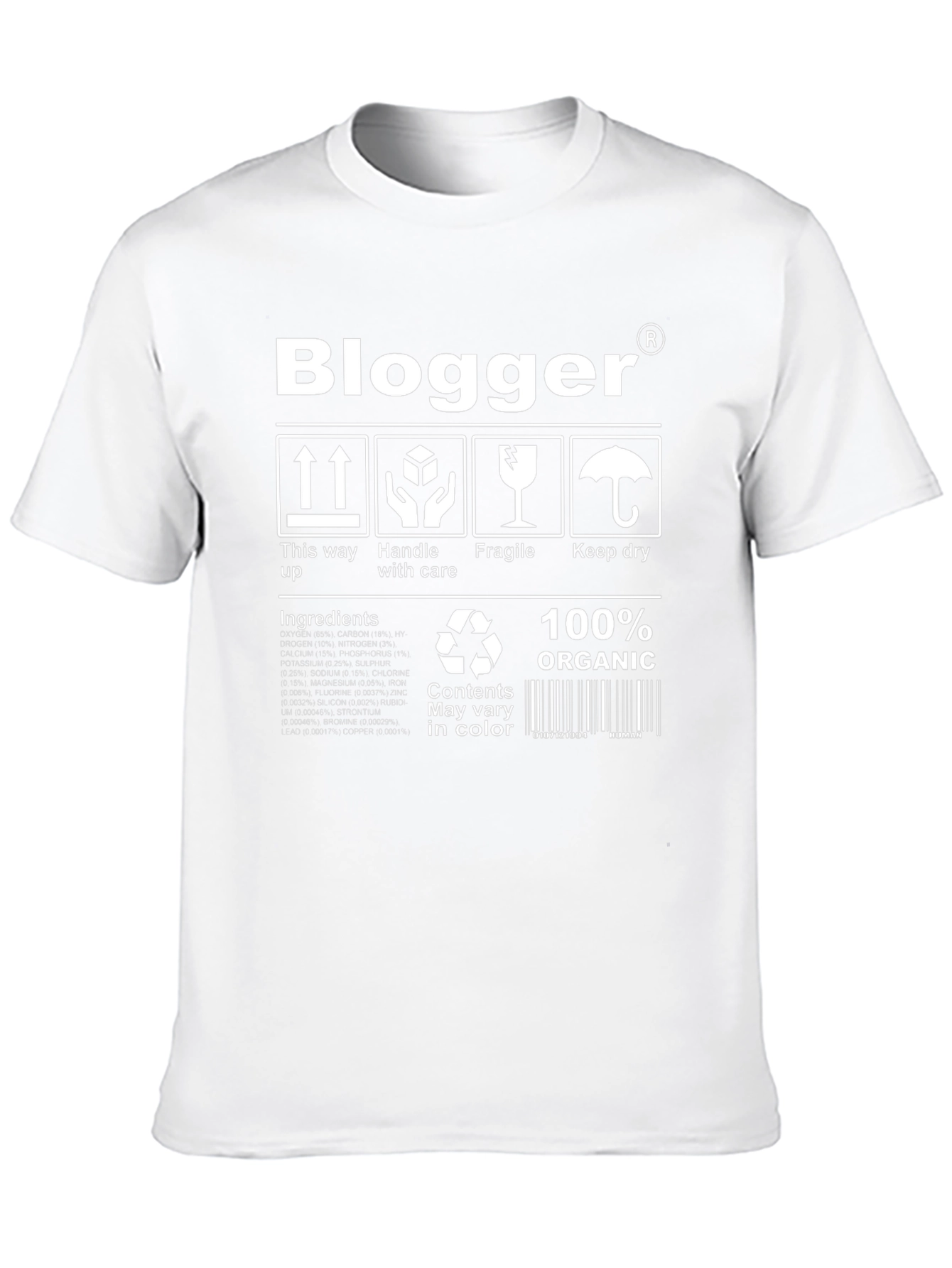 Blogger 100% Organic T-Shirt