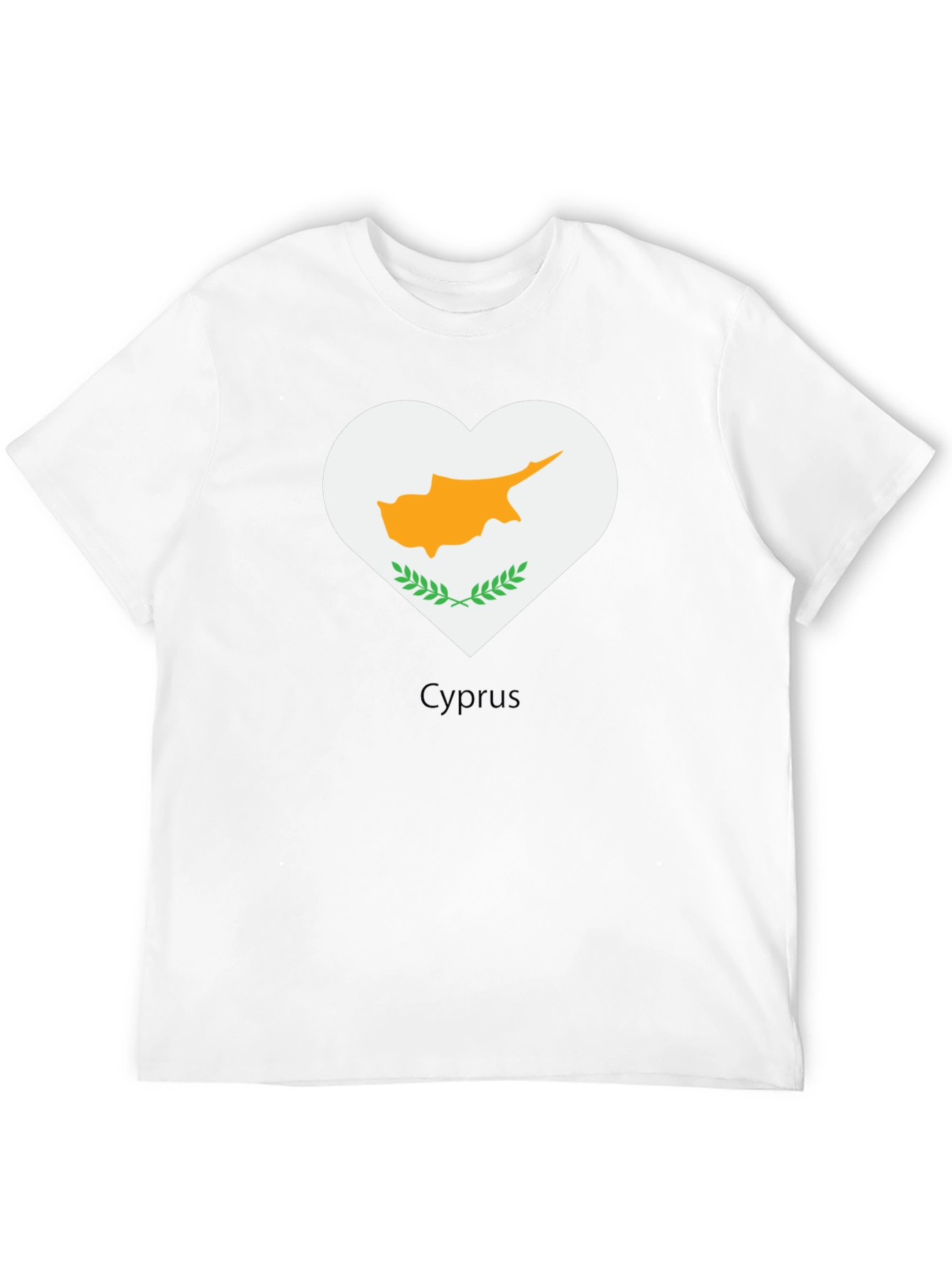 Cyprus Heart Flag Graphic Tee - Black