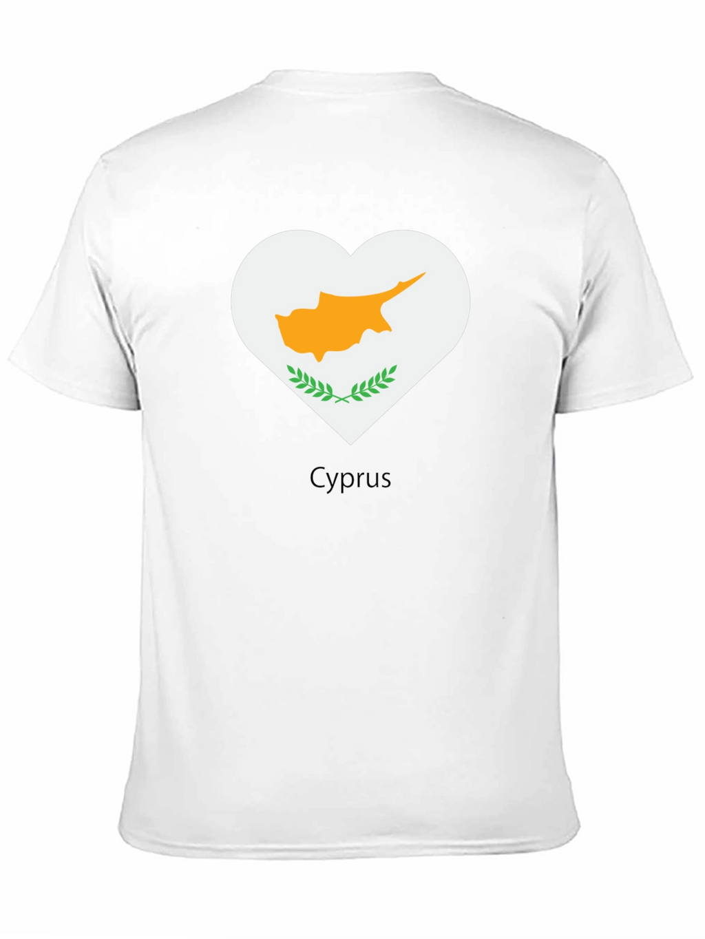 Cyprus Heart Flag Graphic Tee - Black