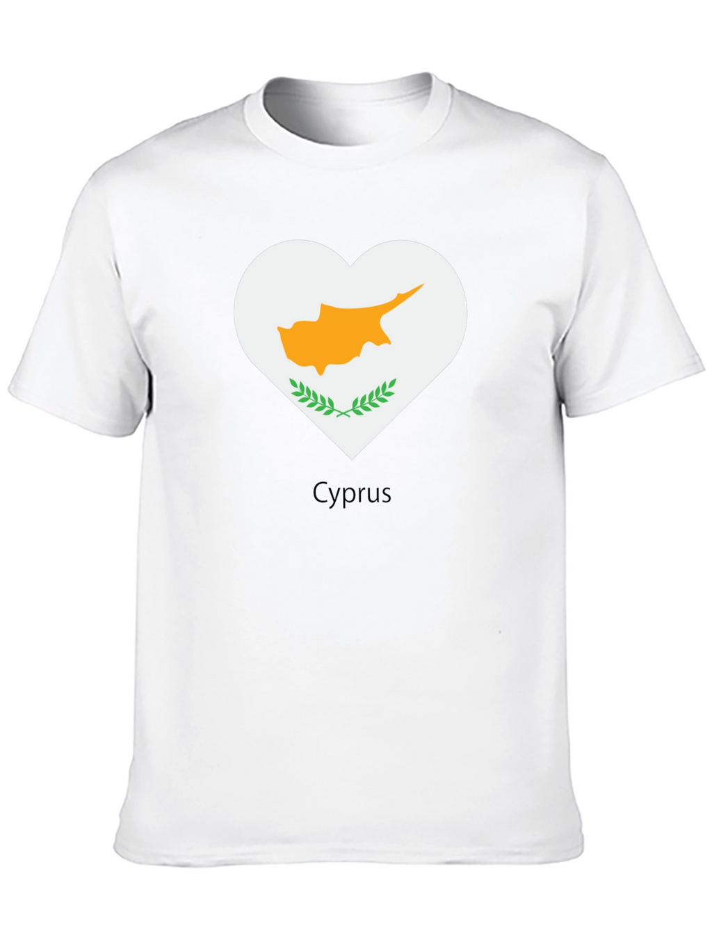 Cyprus Heart Flag Graphic Tee - Black
