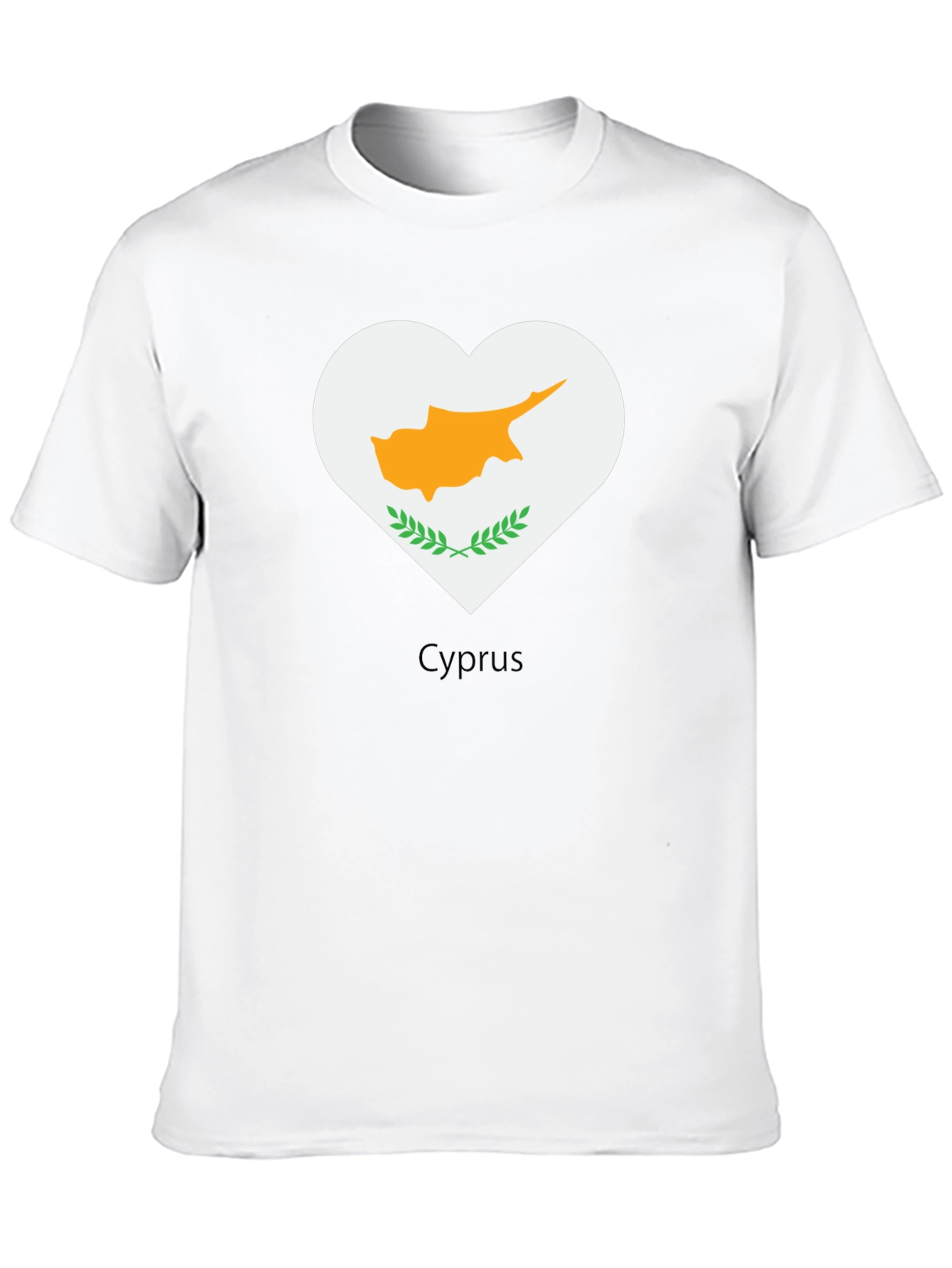 Cyprus Heart Flag Graphic Tee - Black