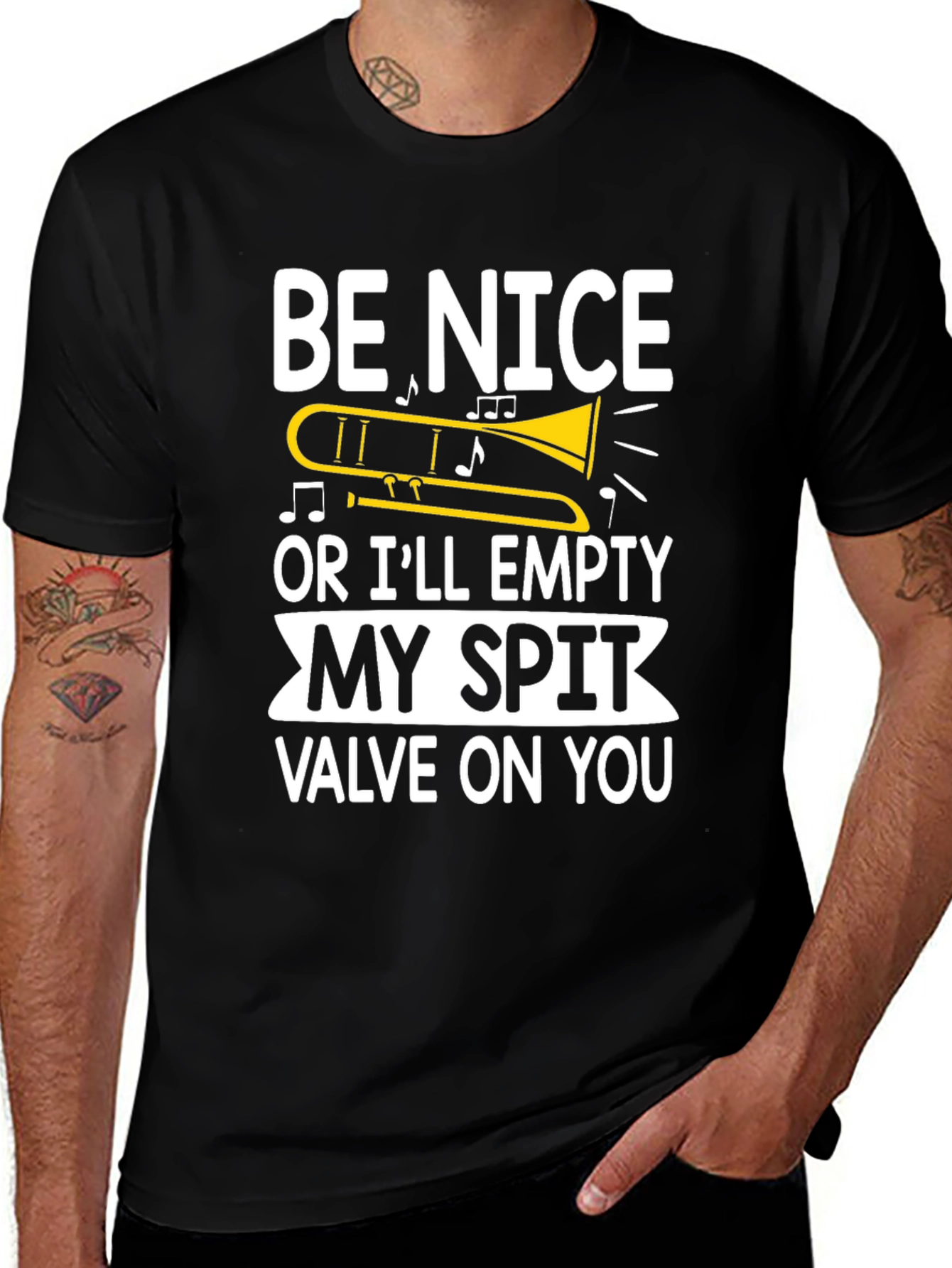 Funny Trombone Player T-Shirt - Be Nice or Else!