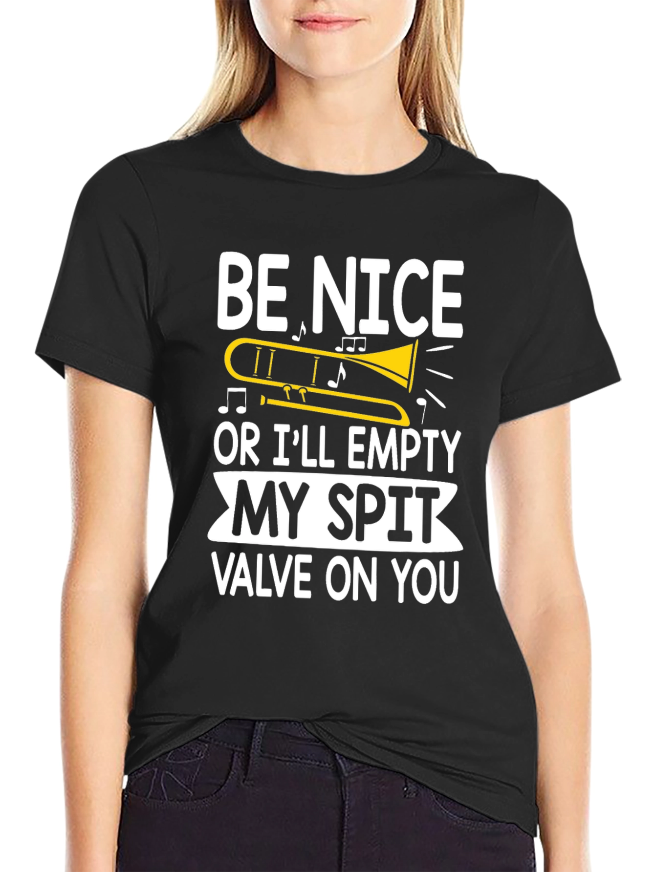Funny Trombone Player T-Shirt - Be Nice or Else!
