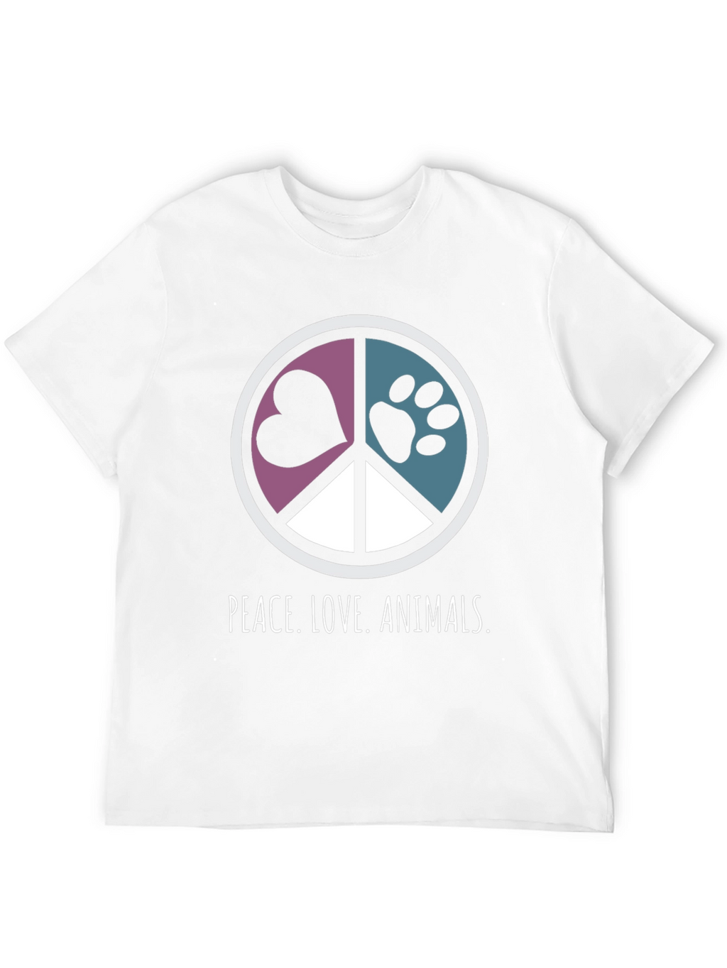 Peace Love Animals Graphic T-Shirt