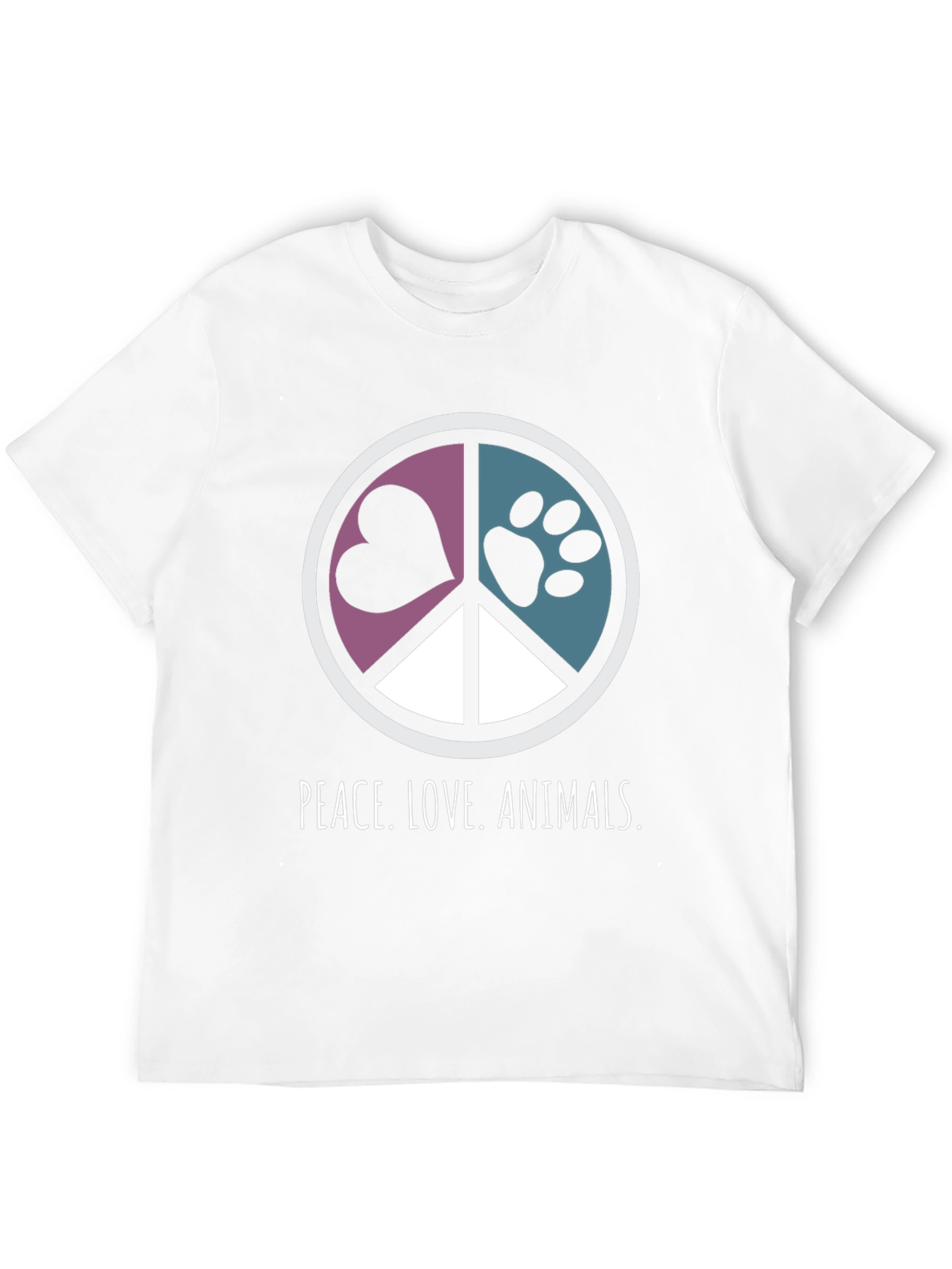 Peace Love Animals Graphic T-Shirt