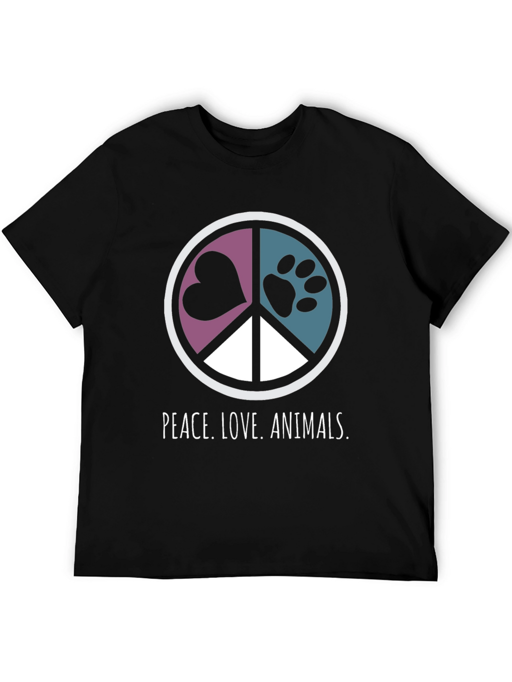 Peace Love Animals Graphic T-Shirt