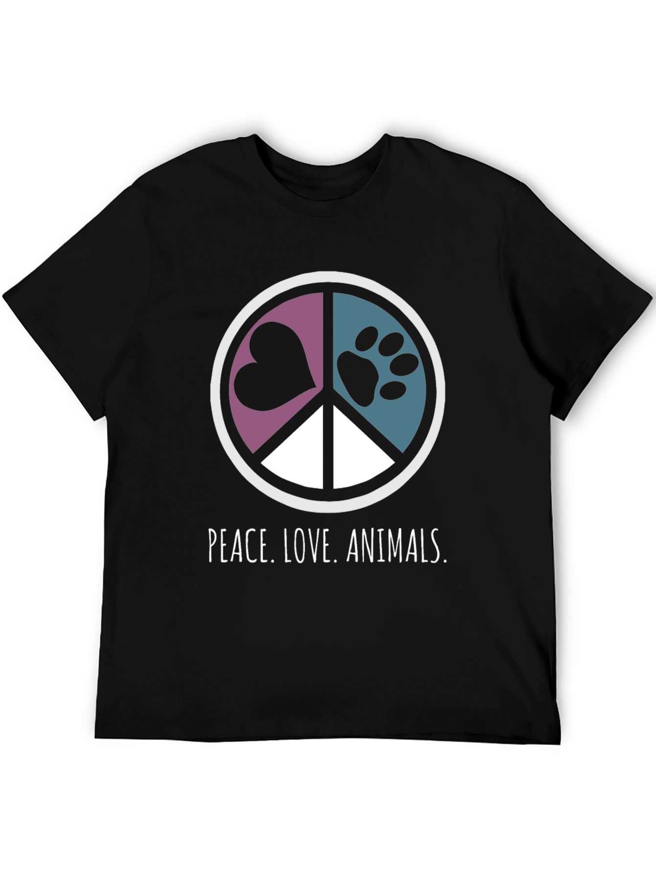 Peace Love Animals Graphic T-Shirt