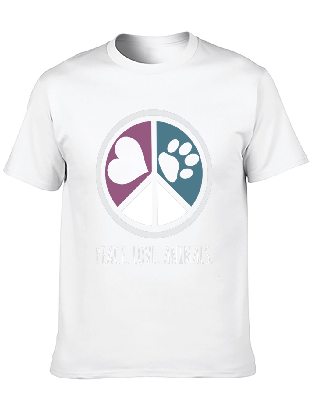 Peace Love Animals Graphic T-Shirt