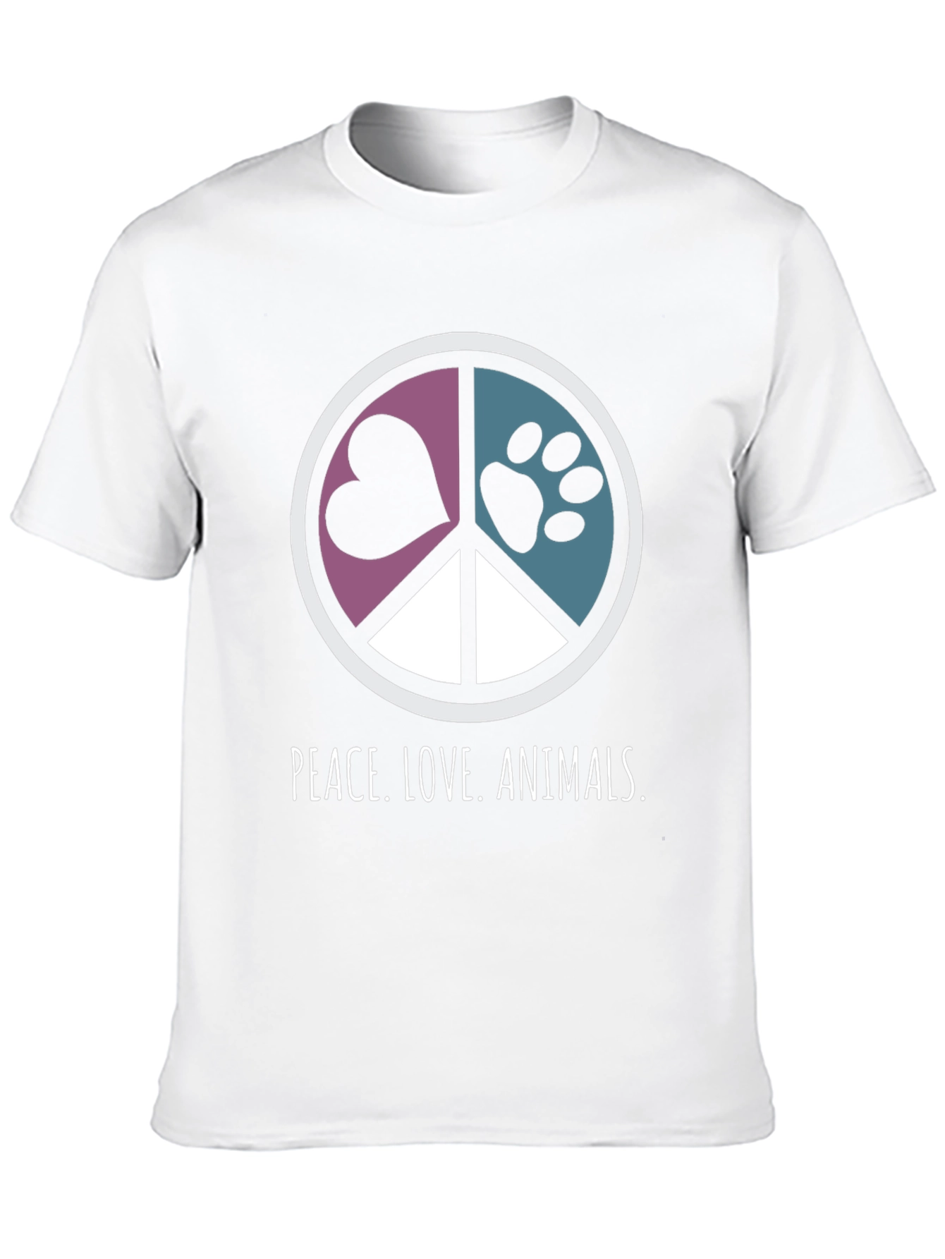 Peace Love Animals Graphic T-Shirt