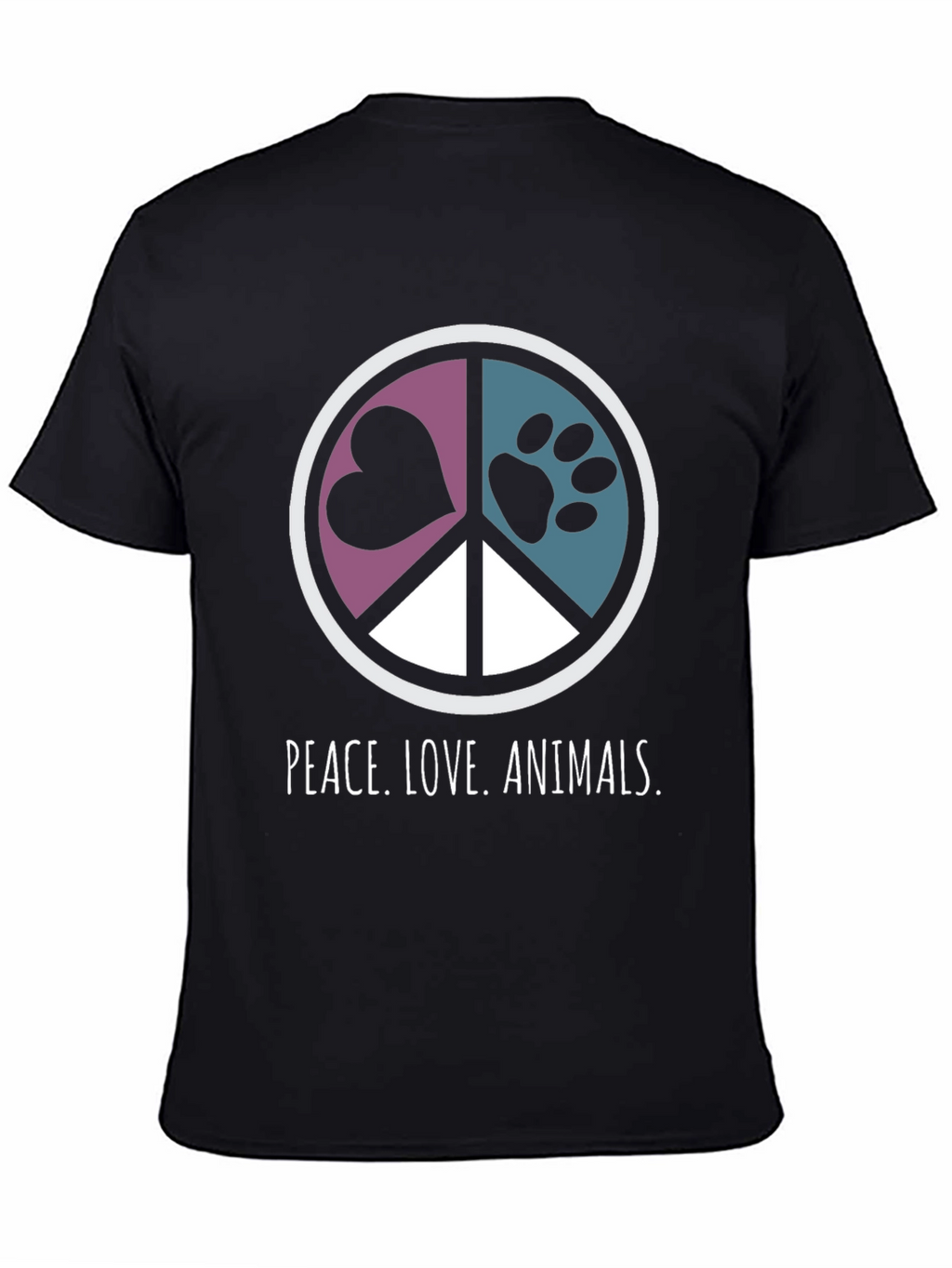 Peace Love Animals Graphic T-Shirt