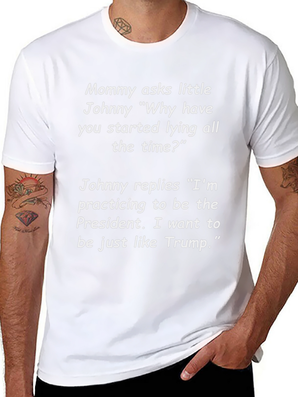 Funny Anti-Trump T-Shirt - Mommy Asks Little Johnny