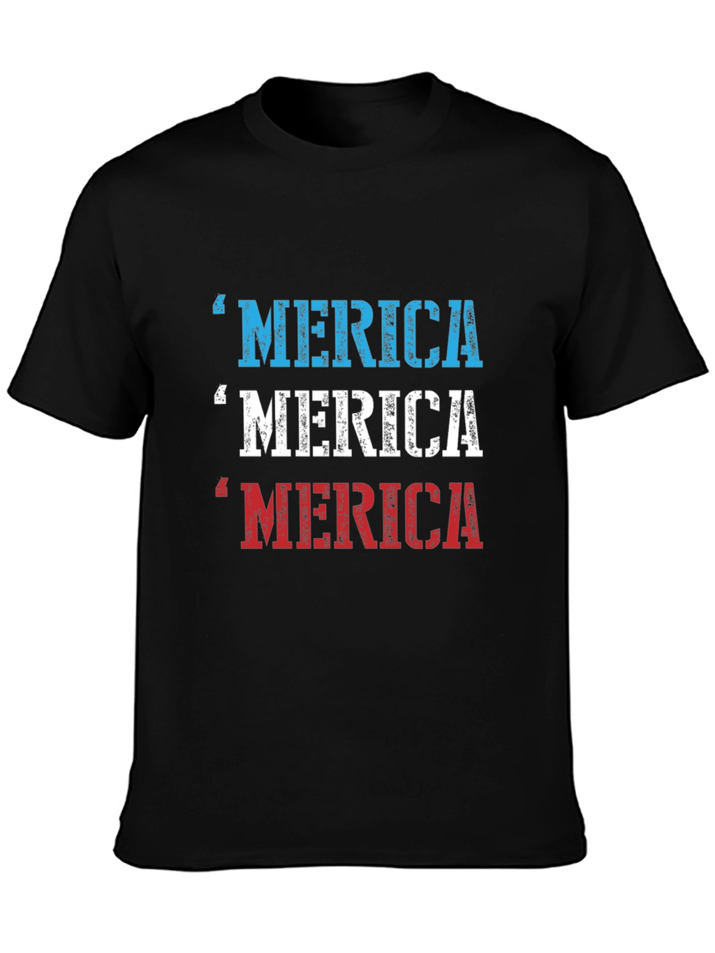 Merica Patriotic Graphic Print T-Shirt