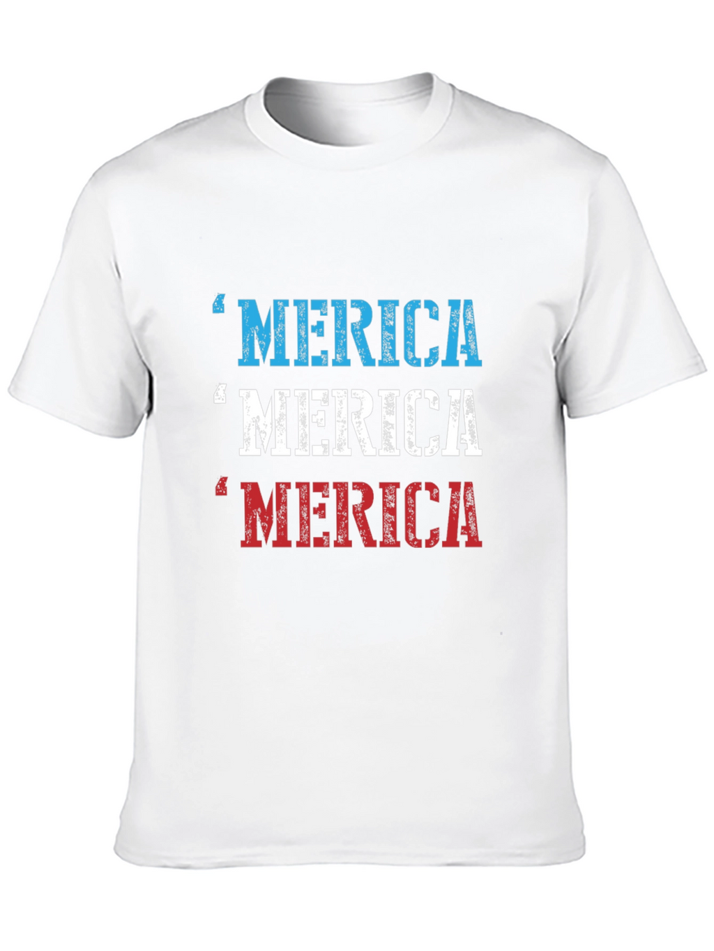 Merica Patriotic Graphic Print T-Shirt