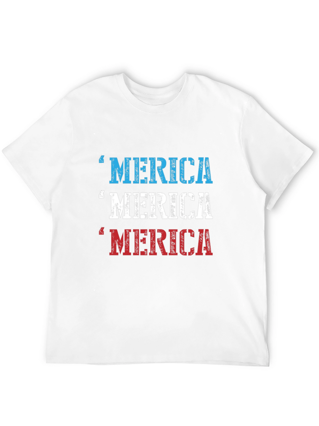 Merica Patriotic Graphic Print T-Shirt