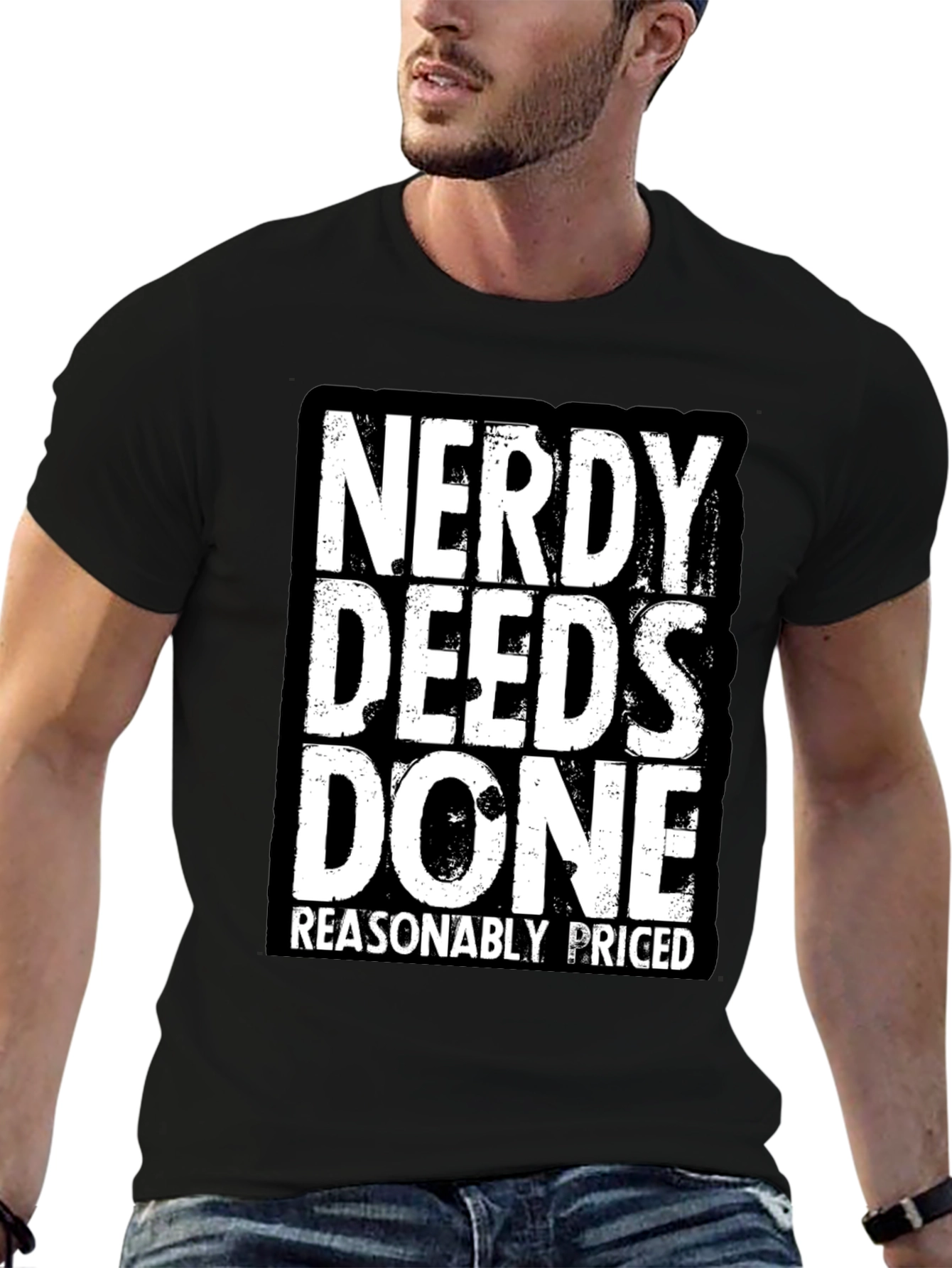 Nerdy Deeds Done T-Shirt - Funny Geek Tee