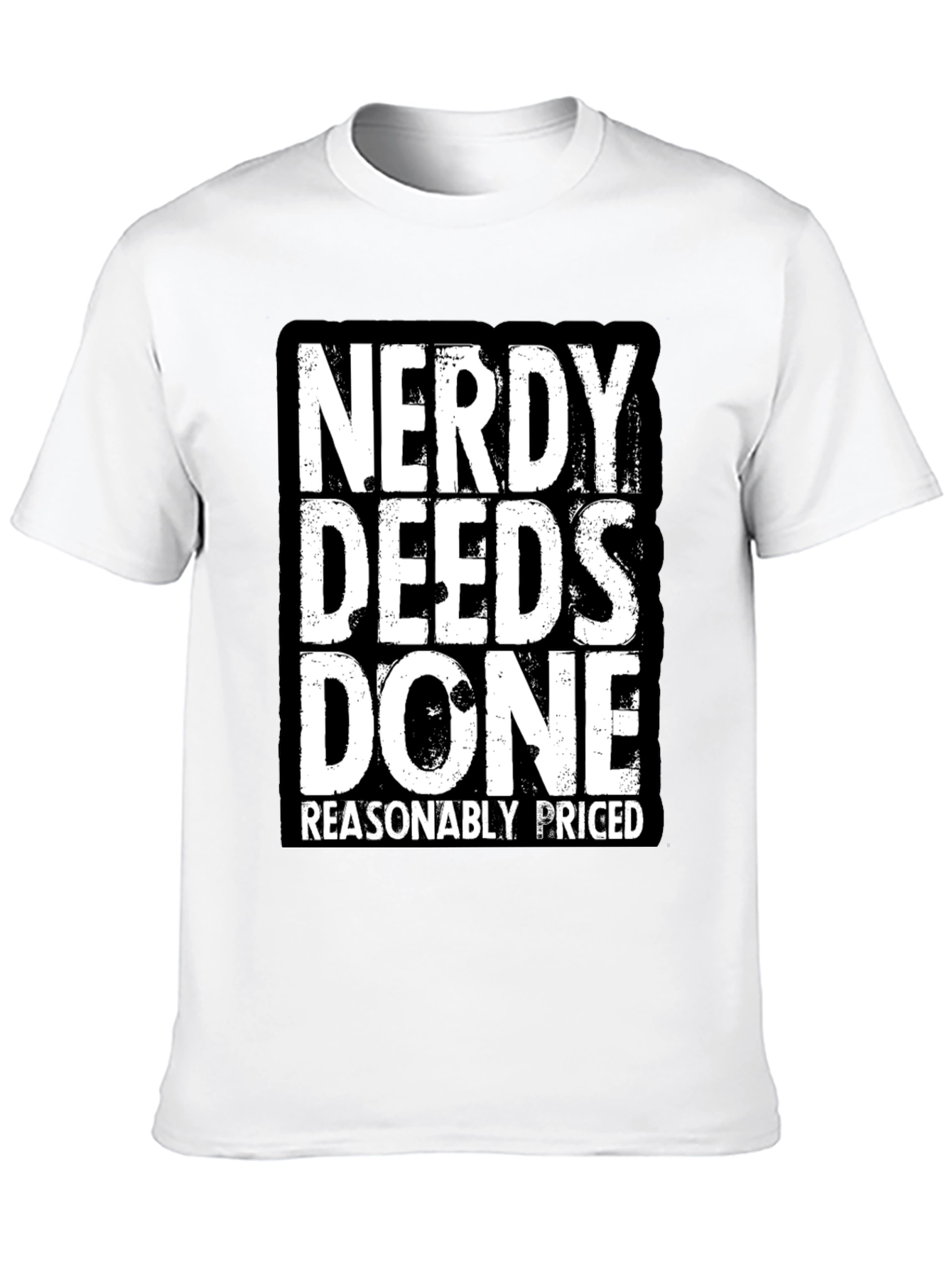 Nerdy Deeds Done T-Shirt - Funny Geek Tee