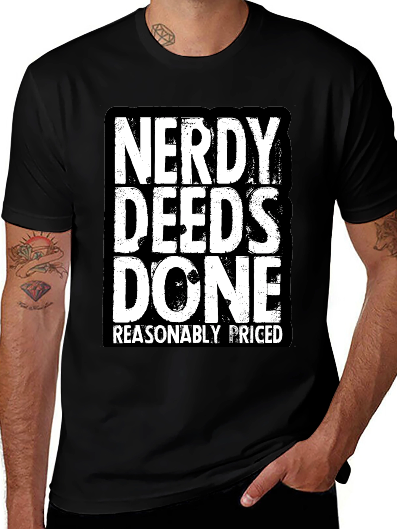 Nerdy Deeds Done T-Shirt - Funny Geek Tee