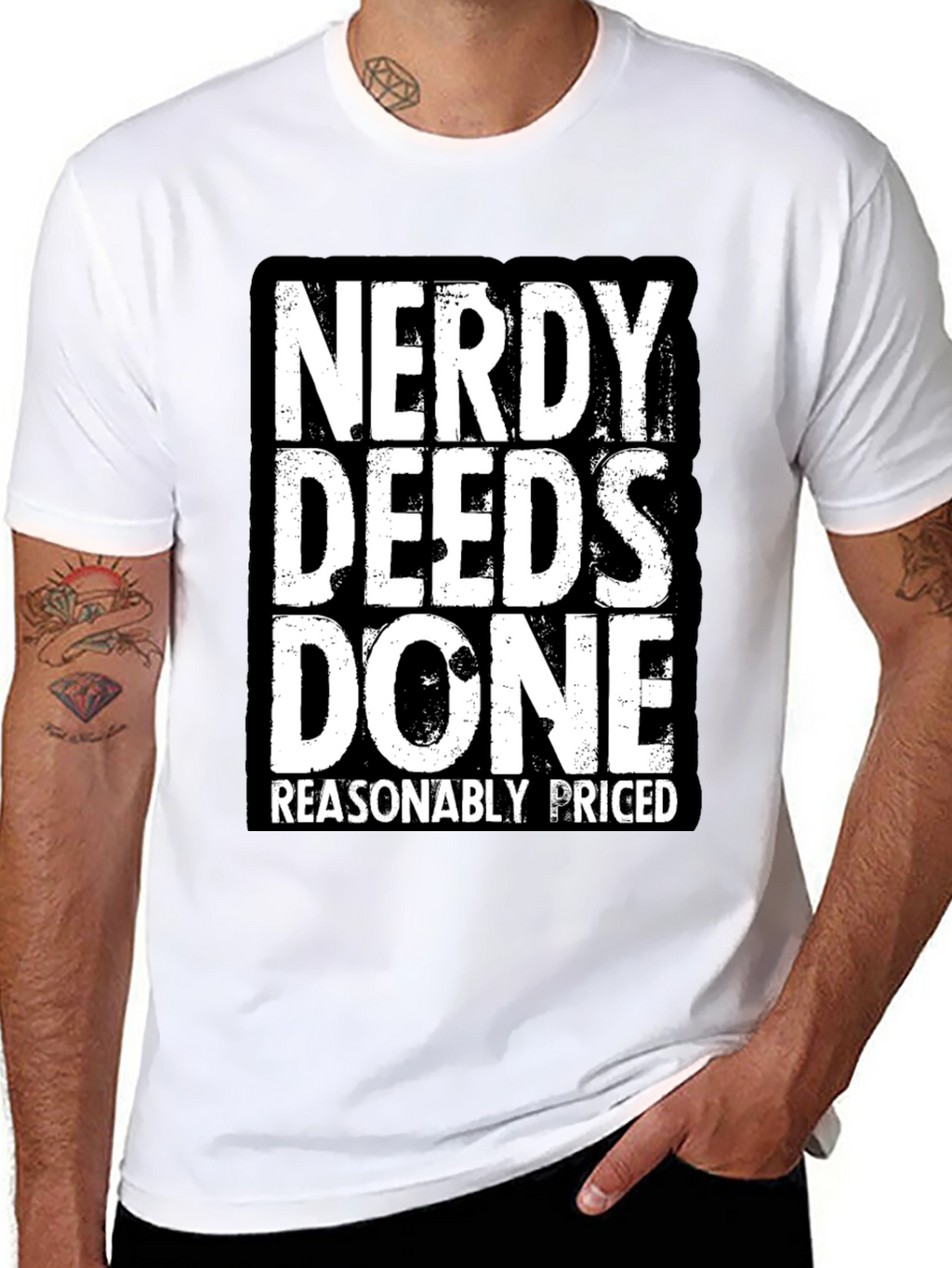 Nerdy Deeds Done T-Shirt - Funny Geek Tee