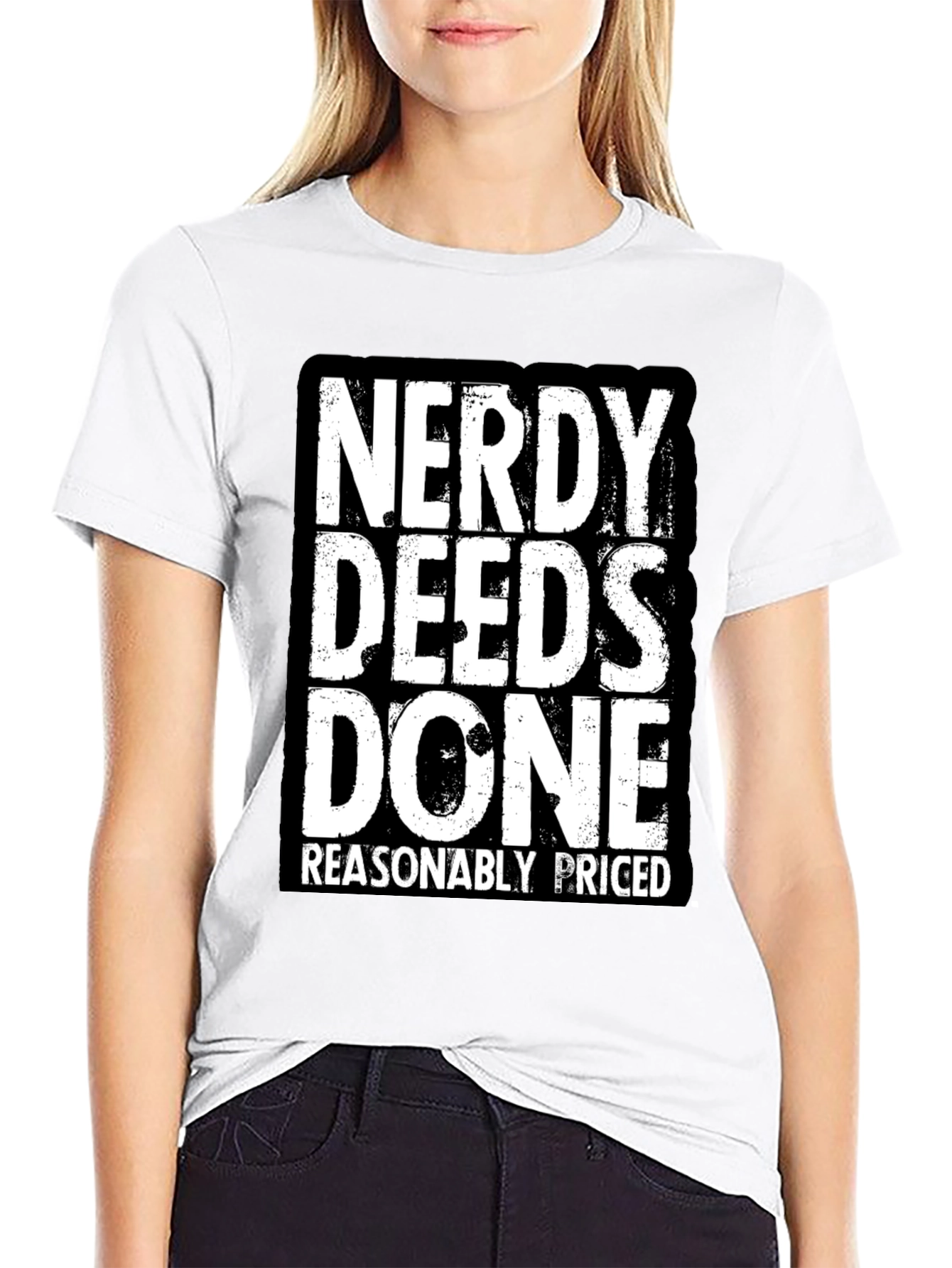 Nerdy Deeds Done T-Shirt - Funny Geek Tee