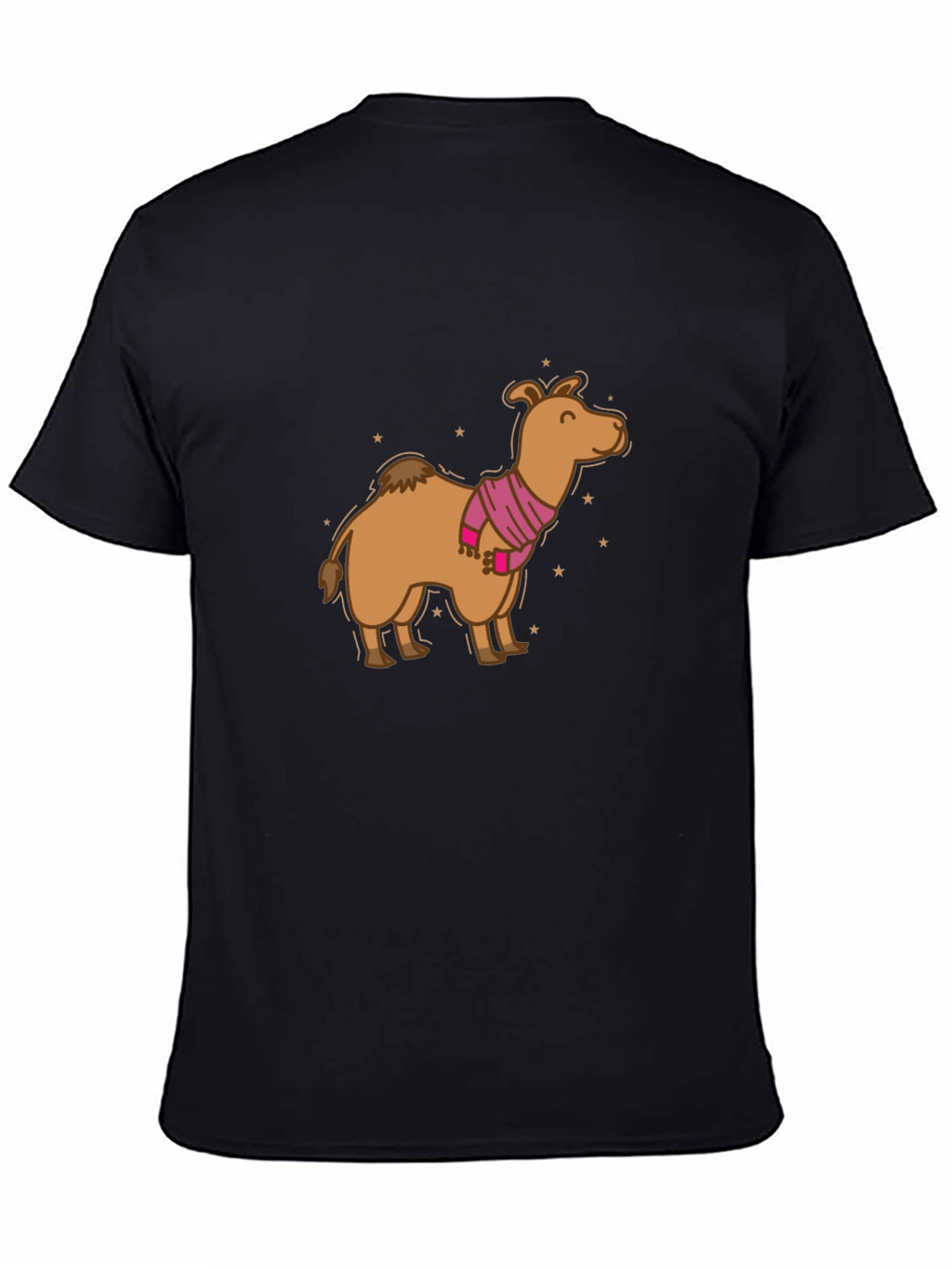 Camel in Scarf Graphic Tee - Black