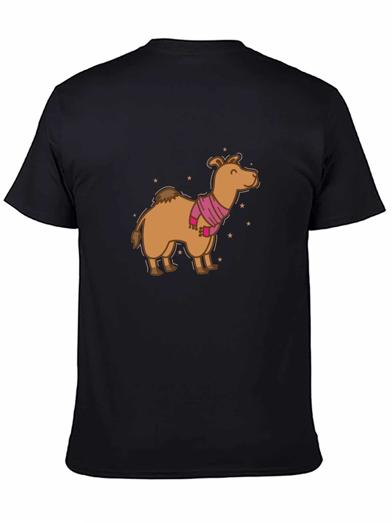 Camel in Scarf Graphic Tee - Black
