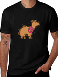 Camel in Scarf Graphic Tee - Black