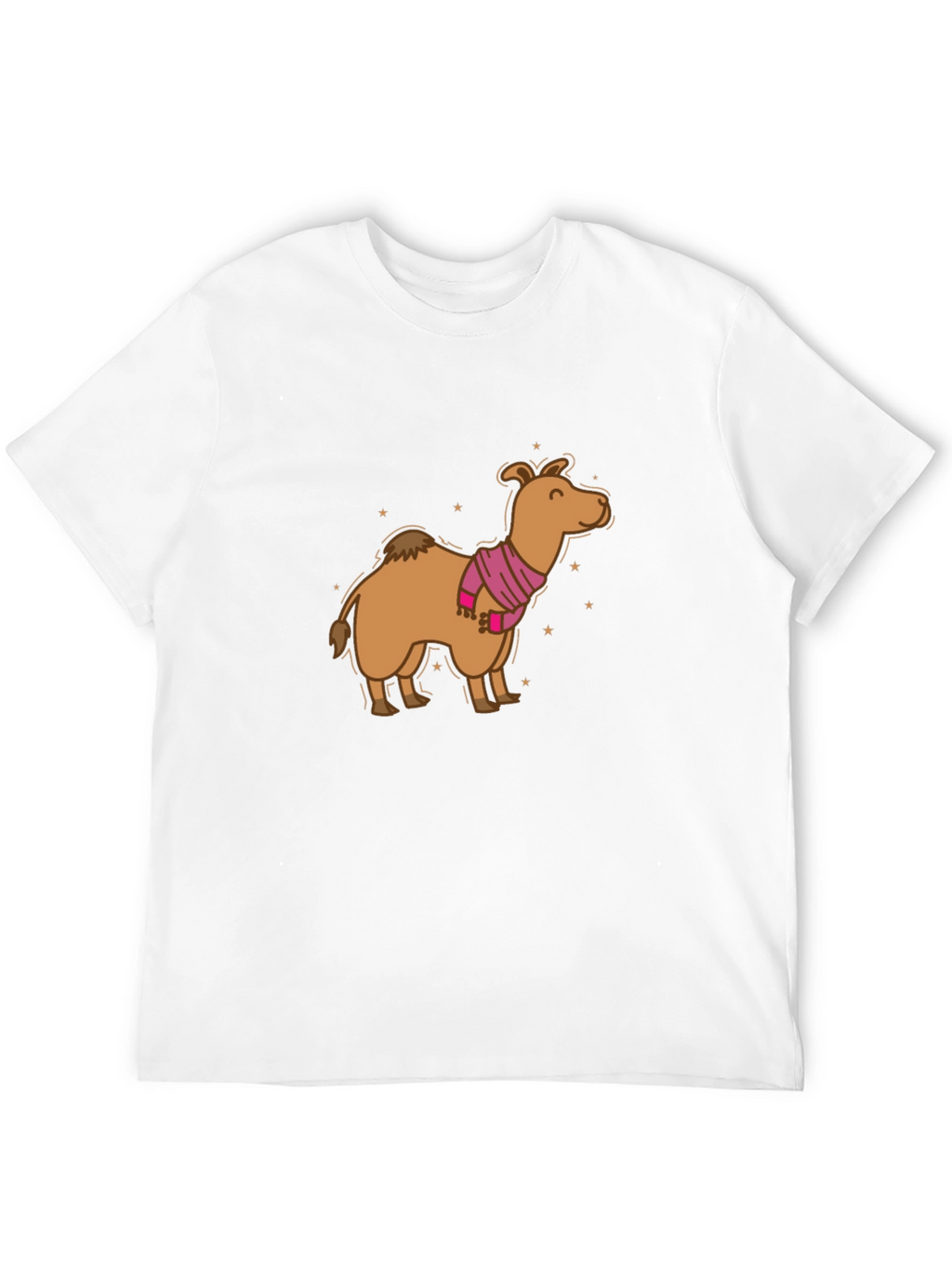 Camel in Scarf Graphic Tee - Black