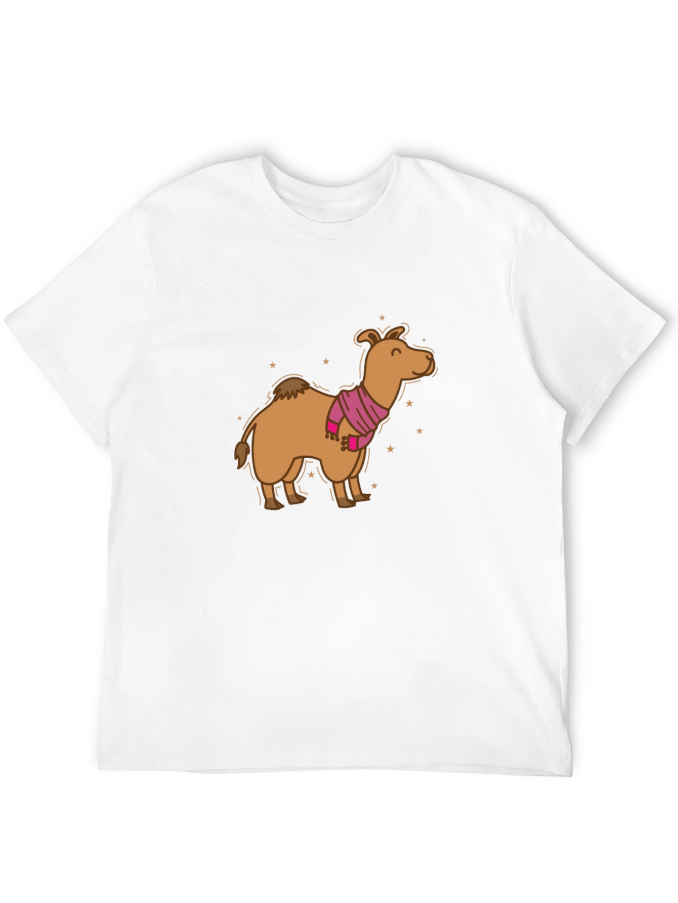 Camel in Scarf Graphic Tee - Black