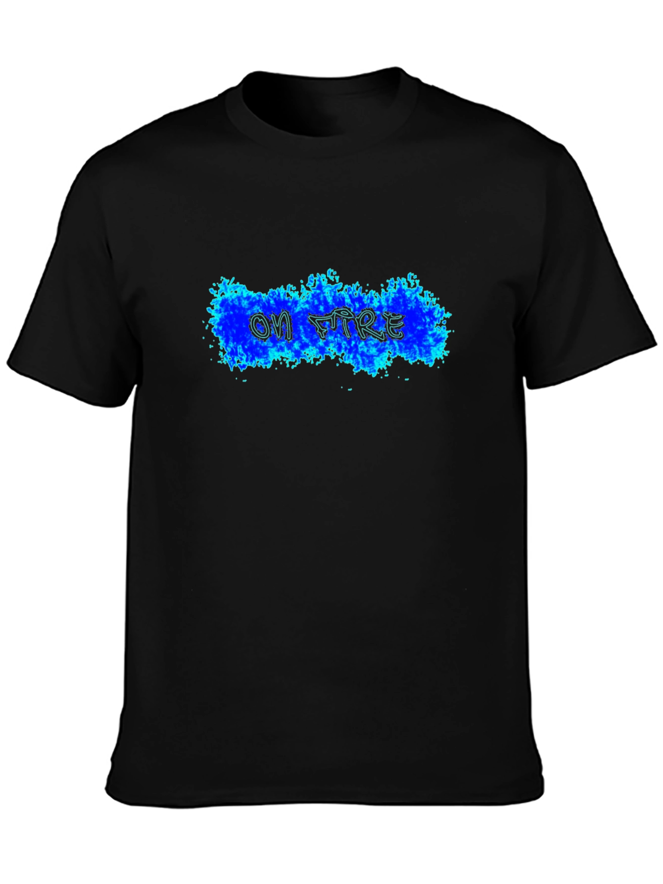 On Fire Black T-Shirt - Cool Graphic Tee
