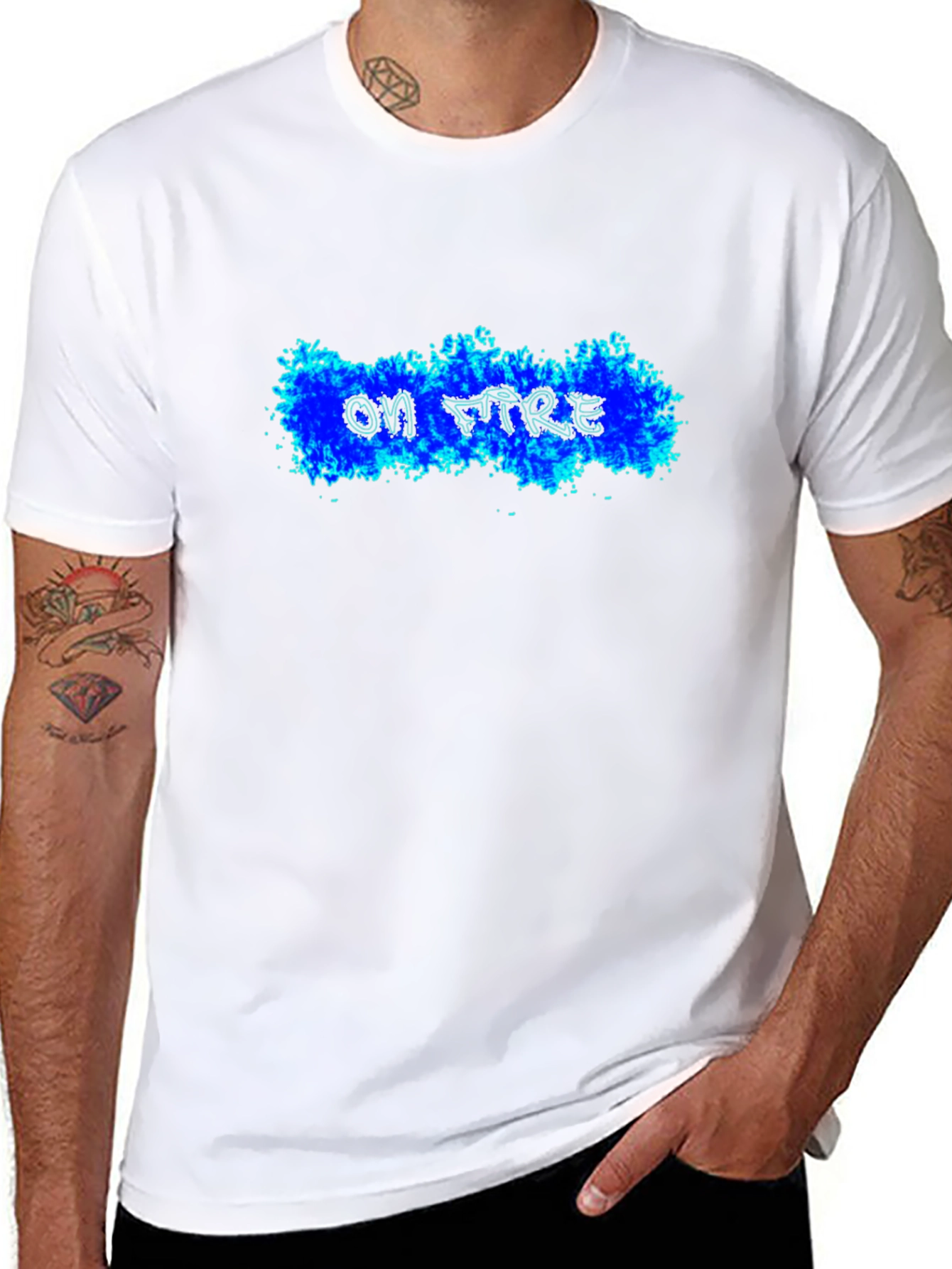 On Fire Black T-Shirt - Cool Graphic Tee