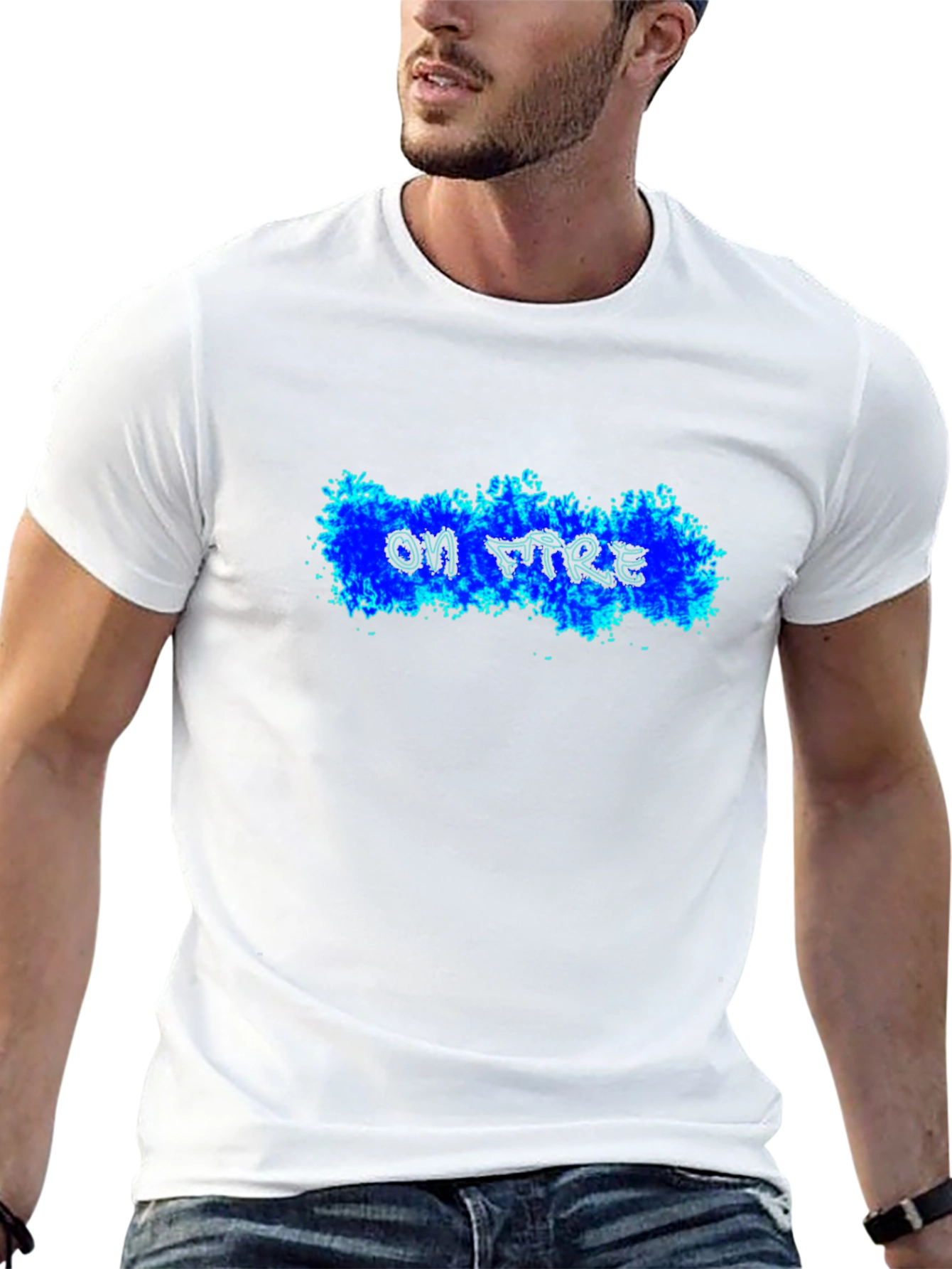 On Fire Black T-Shirt - Cool Graphic Tee